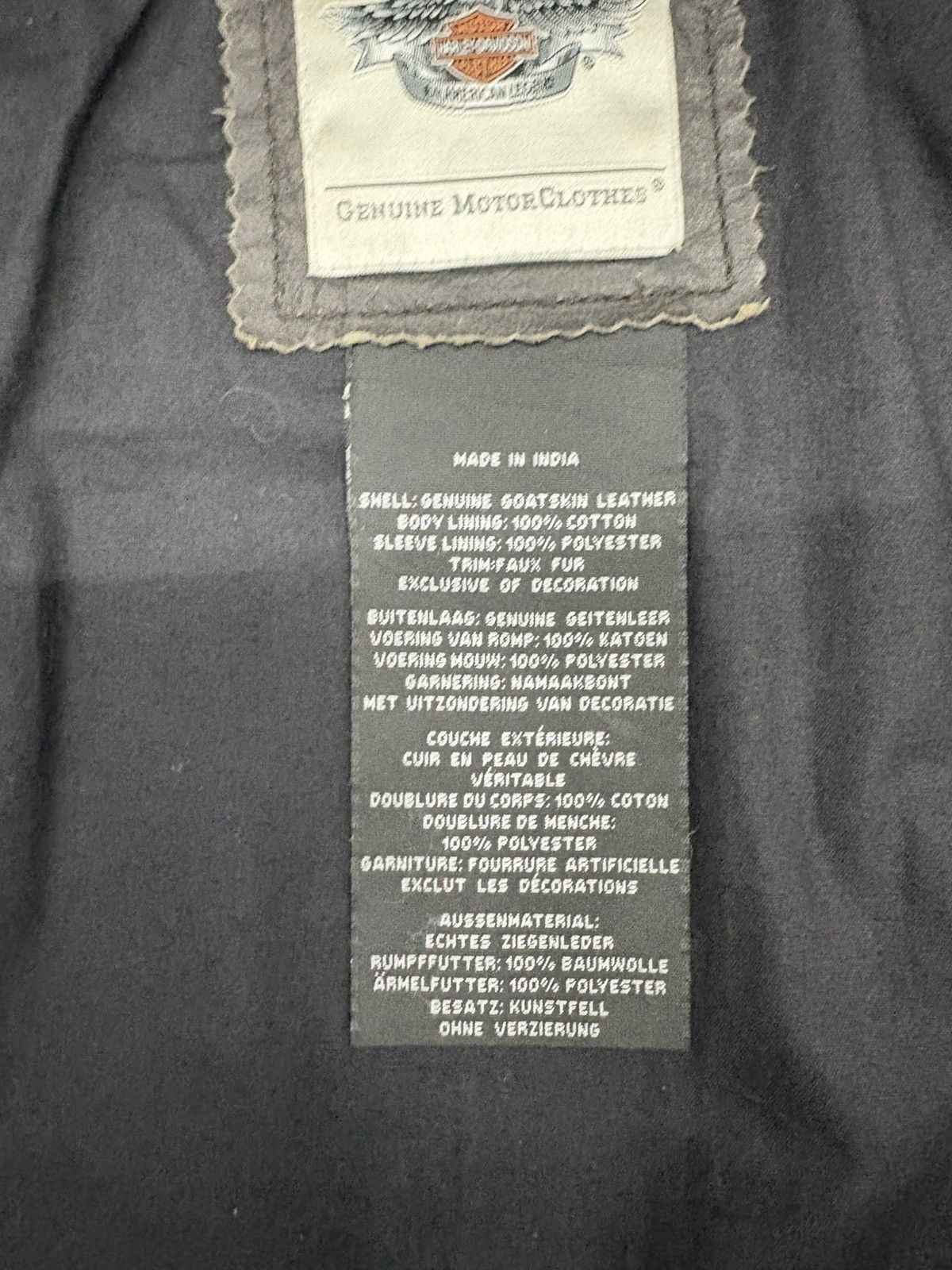 Harley Davidson Goatskin leather harley davidson H-DMC riding jacket Size US L / EU 52-54 / 3 - 10 Thumbnail