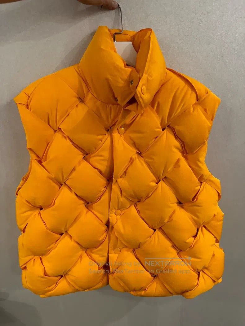 Bottega Veneta Bottega Veneta Orange Yellow Down Vest Size US M / EU 48-50 / 2 - 1 Thumbnail