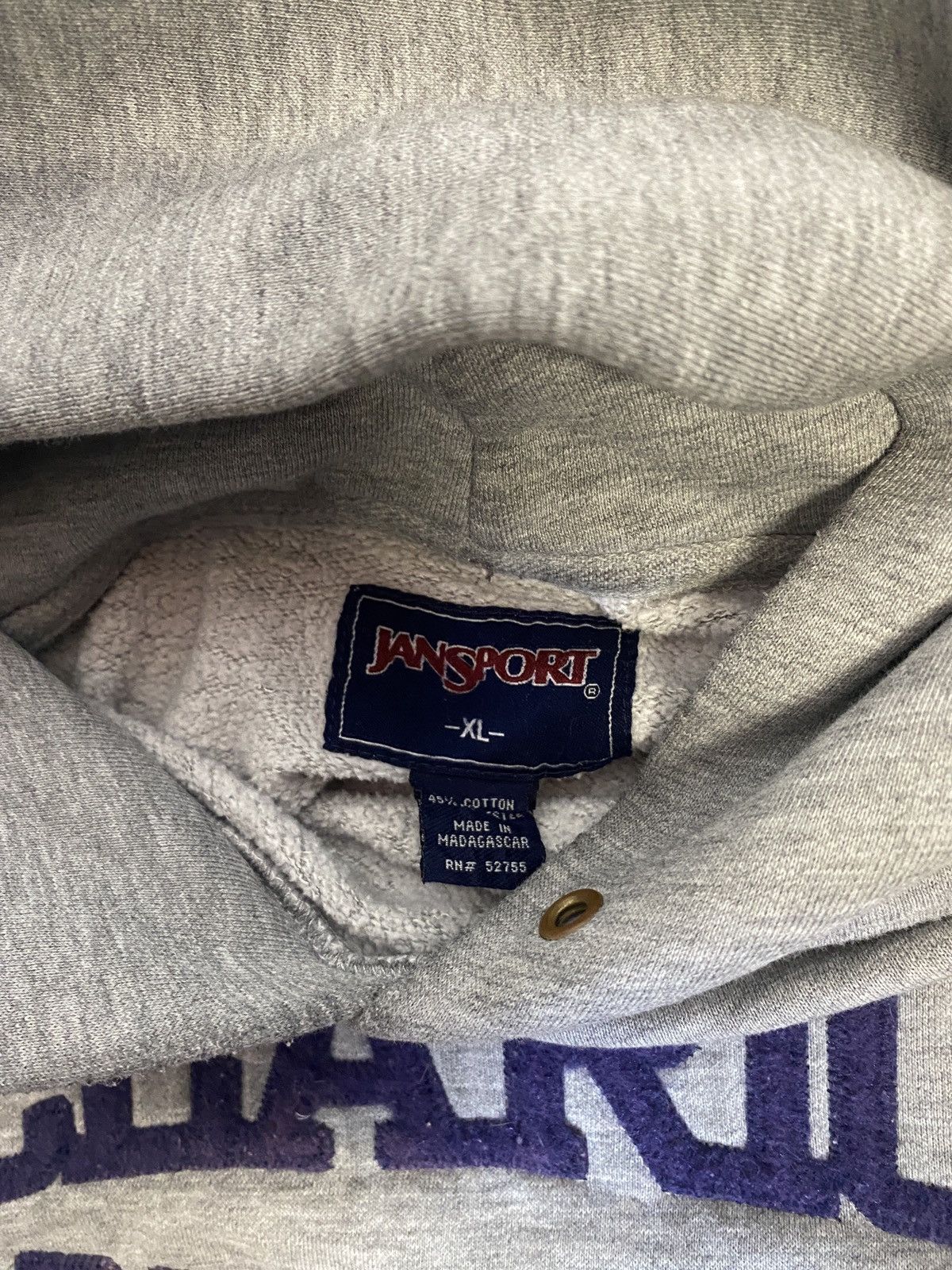 Jansport × Vintage Vintage 2000s clarion university faded boxy hoodie Size US XL / EU 56 / 4 - 4 Thumbnail