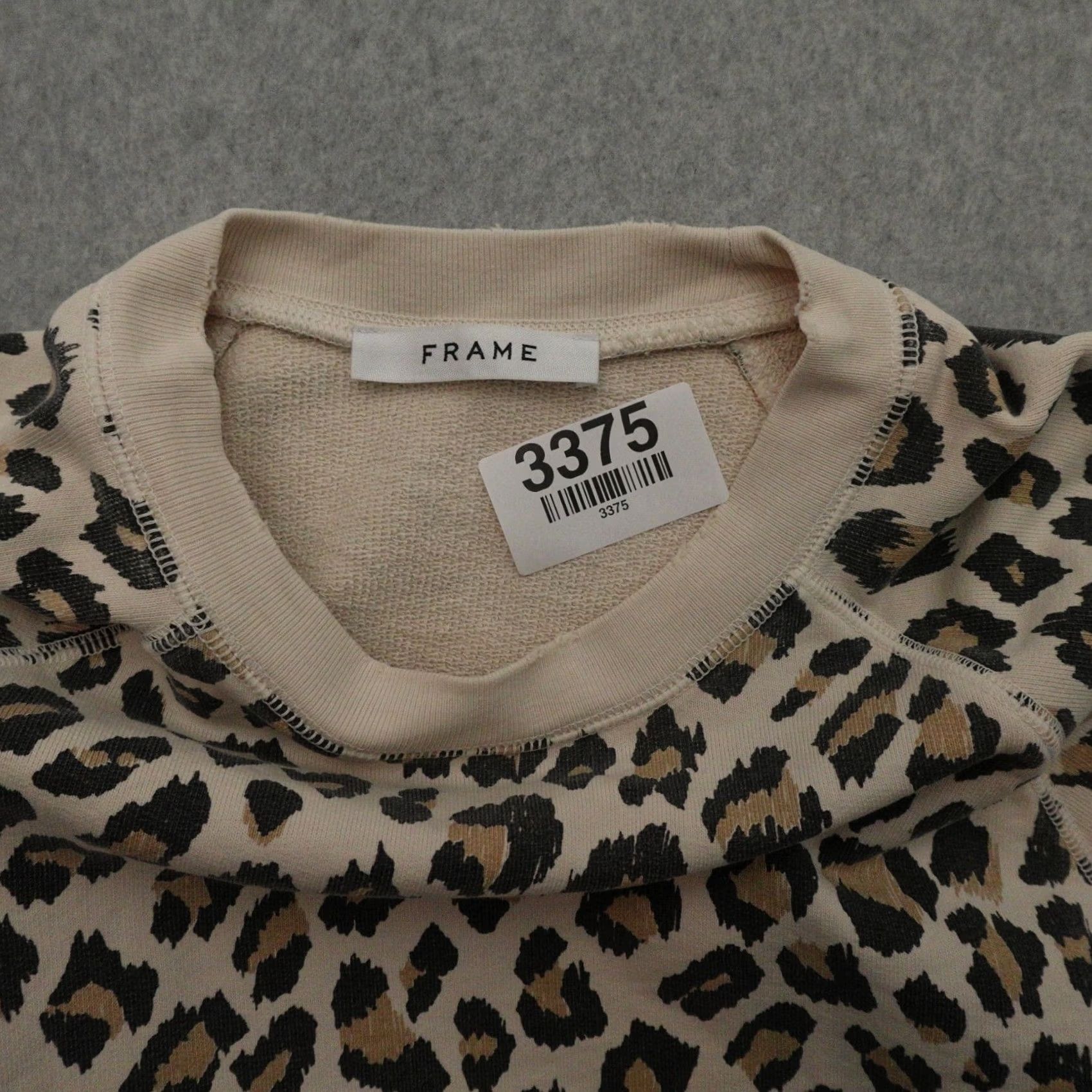 Frame FRAME Leopard Animal Print Sweatshirt Women Medium (21X22) Pullover Distressed Hem Size M / US 6-8 / IT 42-44 - 4 Thumbnail