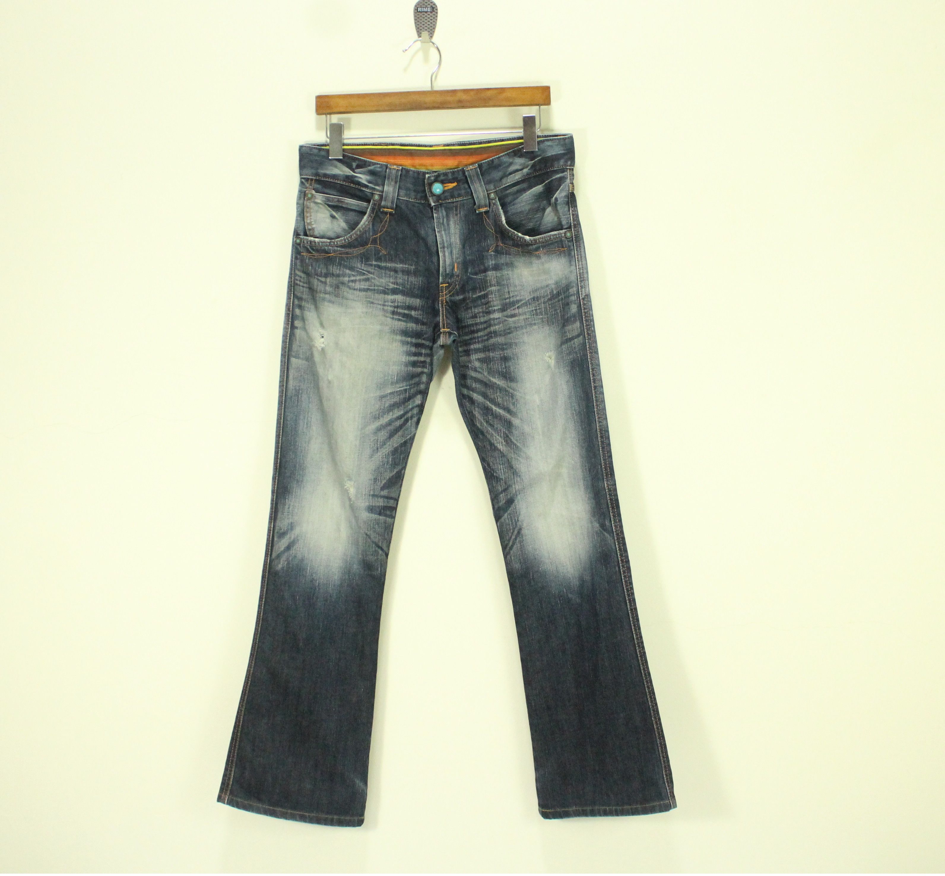 Edwin Flared Distressed EDWIN Denim Cowboy Bootcut Size US 30 / EU 46 - 3 Thumbnail