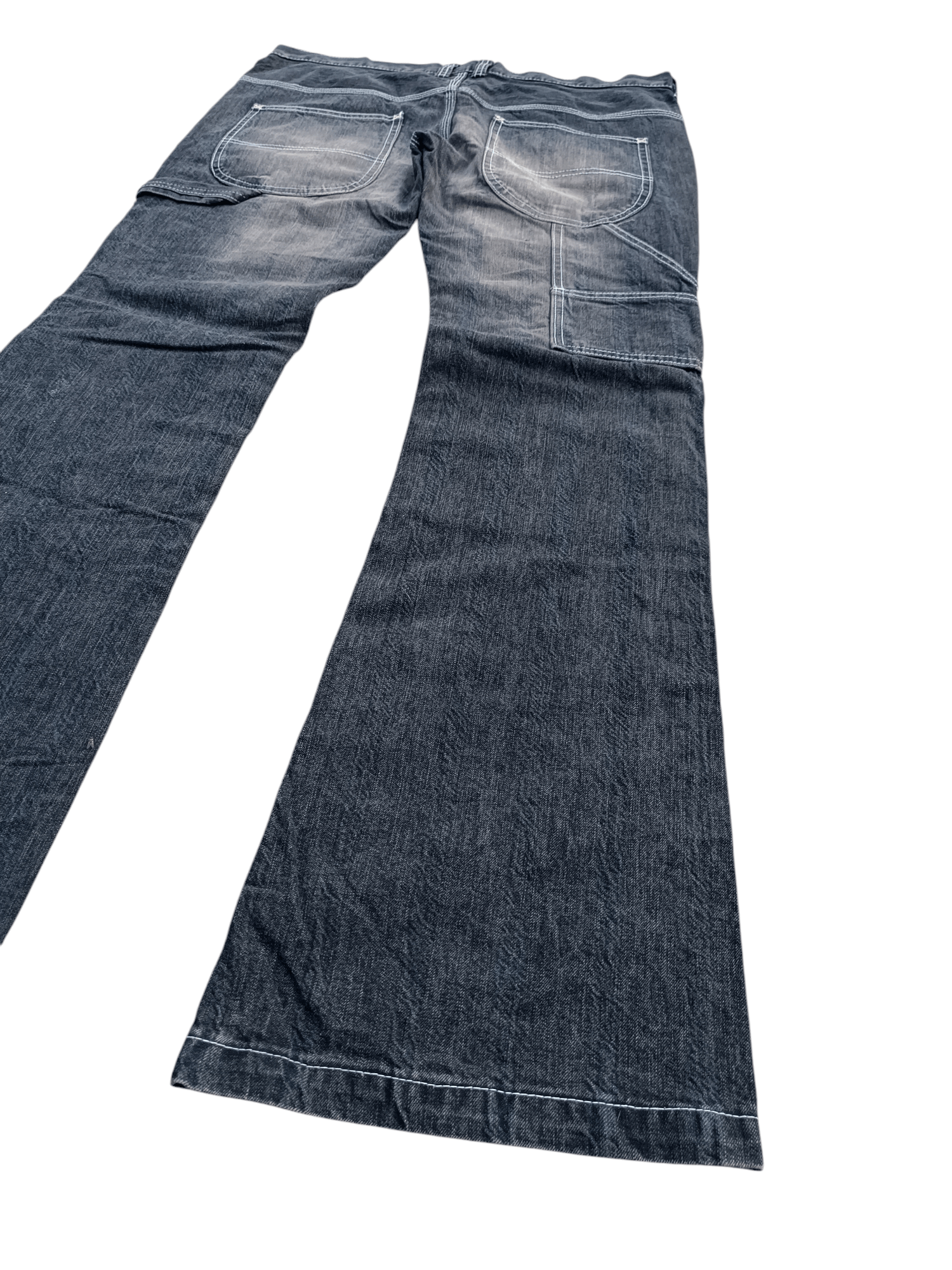 Japanese Brand RARE💥JAPANESE BRAND DENIM FLARE DISTRESED EMBROIDERY JEANS Size US 29 - 25 Thumbnail