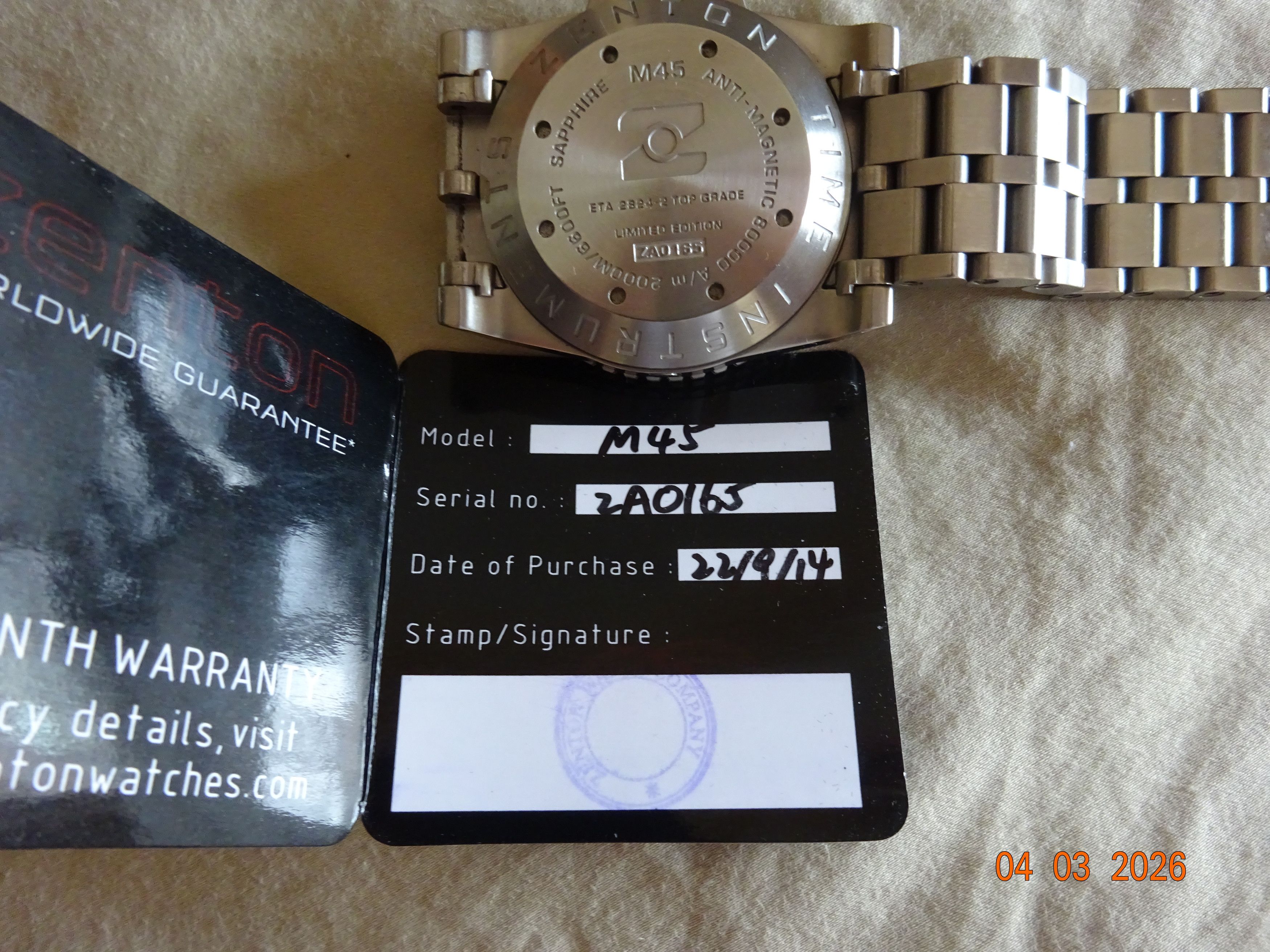 Other ZENTON M45 SILVER LIMITED EDITION - 2000M DIVER! Size ONE SIZE - 3 Thumbnail
