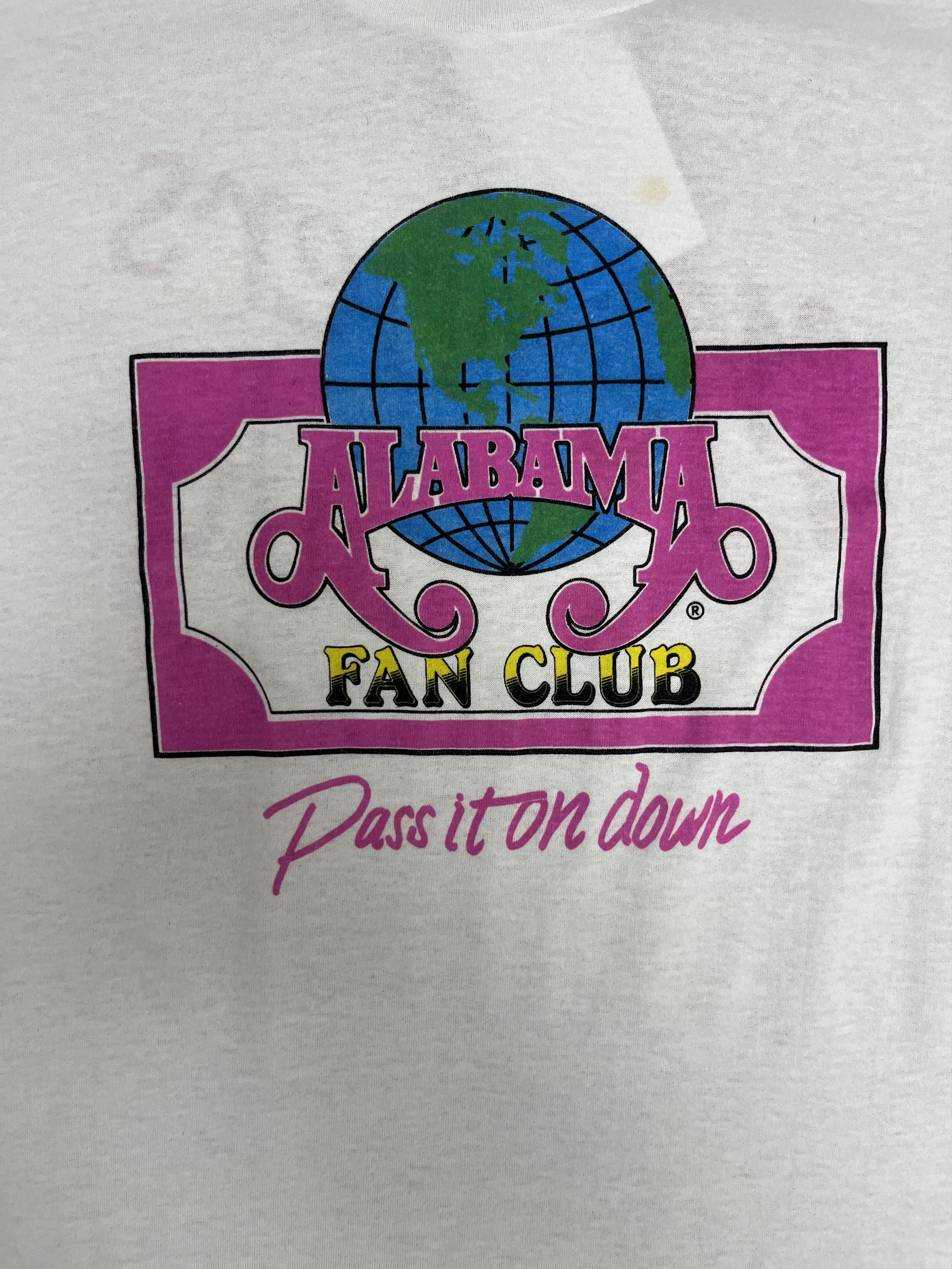 Vintage Alabama Fan Club Pass It On Down Vintage White T-Shirt Tee Size US L / EU 52-54 / 3 - 2 Thumbnail