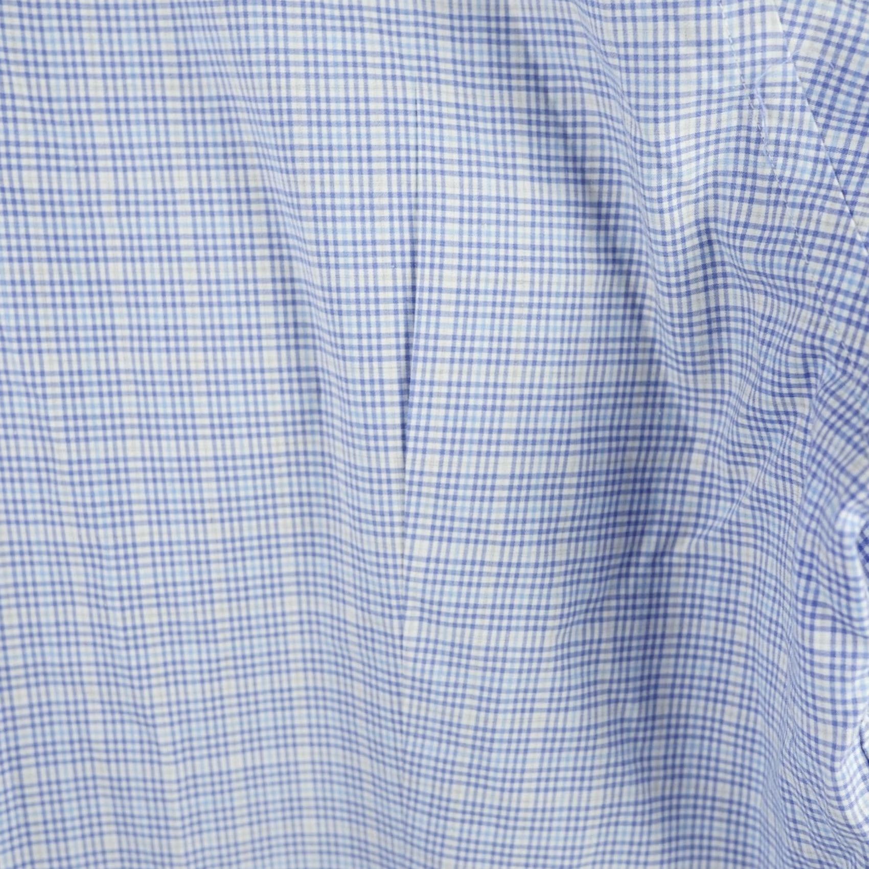 Eton Eton Dress Shirt Mens Blue White Check Contemporary Fit Button Up Cotton 17.5 44 Size 48R - 7 Thumbnail