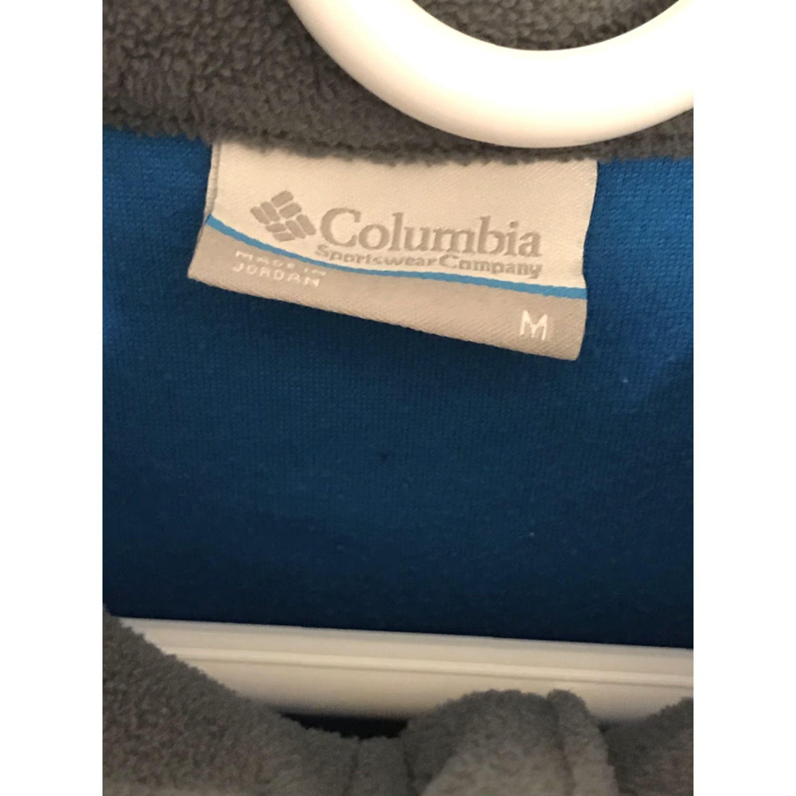 Vintage Columbia Fleece Jacket Women's Pullover Zip 1/4 Blue Gray Size M Regular Short Sleeve Casual Winter Fall Spring - Vintage No Size M / US 6-8 / IT 42-44 - 2 Thumbnail