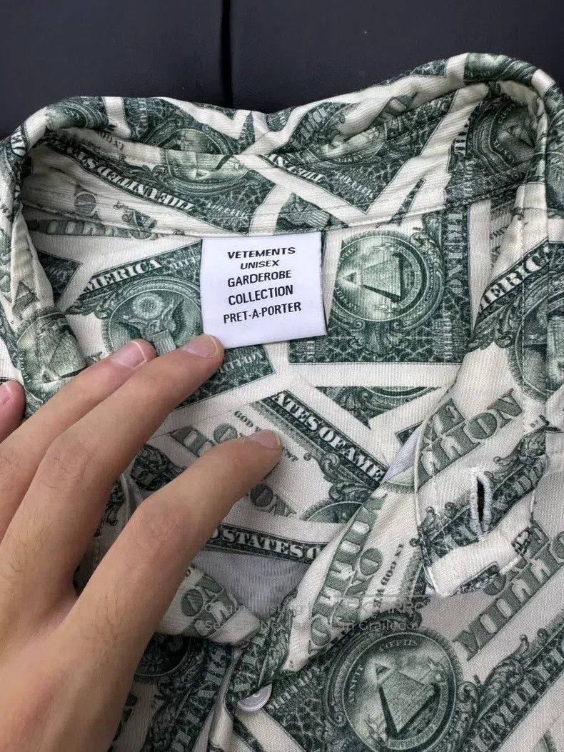 Vetements Vetements Dollar Bill Shirt Size US S / EU 44-46 / 1 - 4 Thumbnail