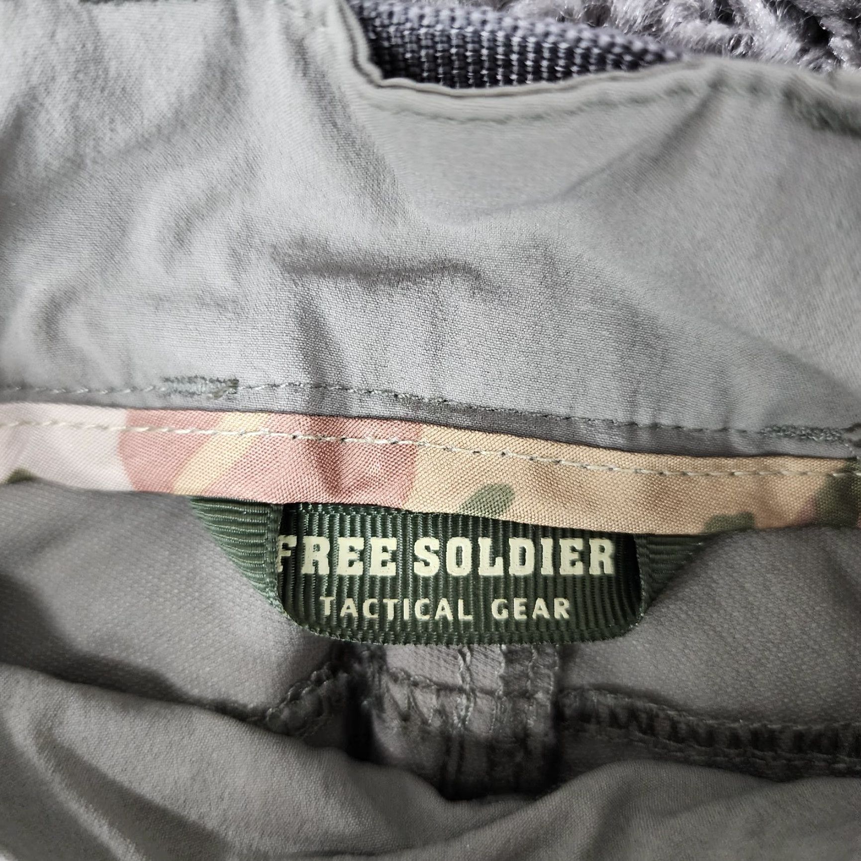 Vintage Free Soldier Pants Mens 36x32 Gray/Muted Green Belted Tactical Straight Size US 36 / EU 52 - 3 Thumbnail