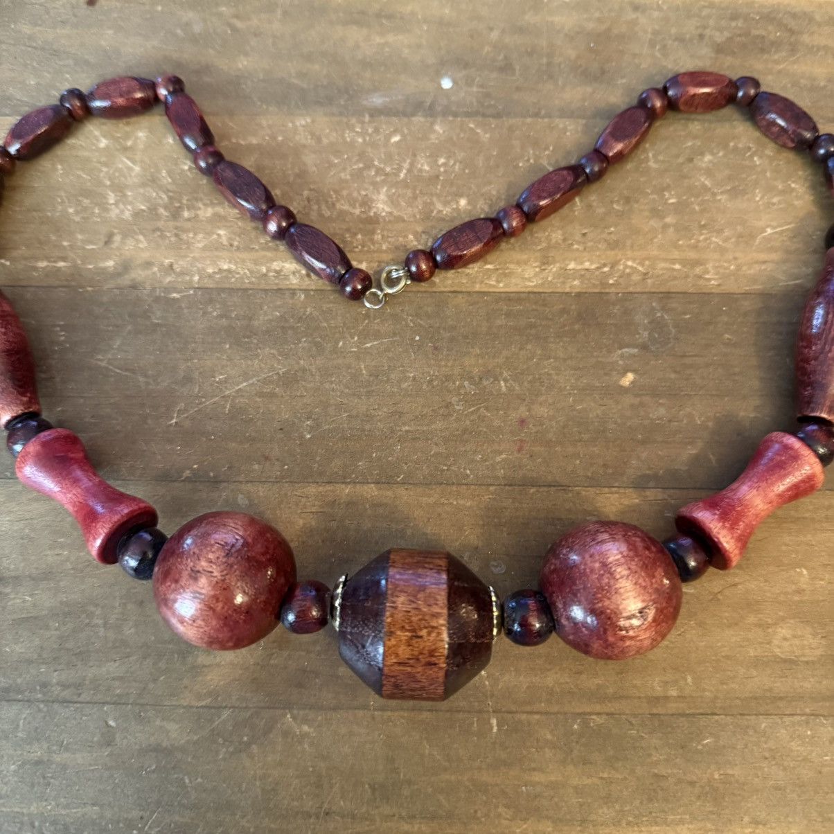 Vintage Vintage chunky brown bead necklace Size ONE SIZE - 2 Thumbnail