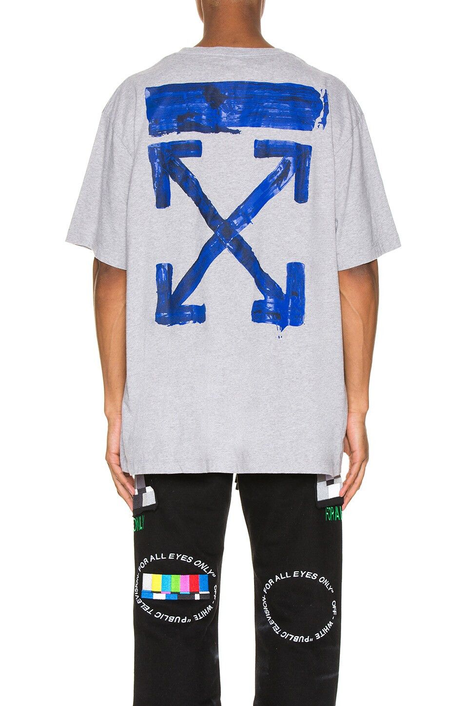 Off-White Grey Acrylic Arrows Logo Oversized T-Shirt Size US M / EU 48-50 / 2 - 2 Thumbnail
