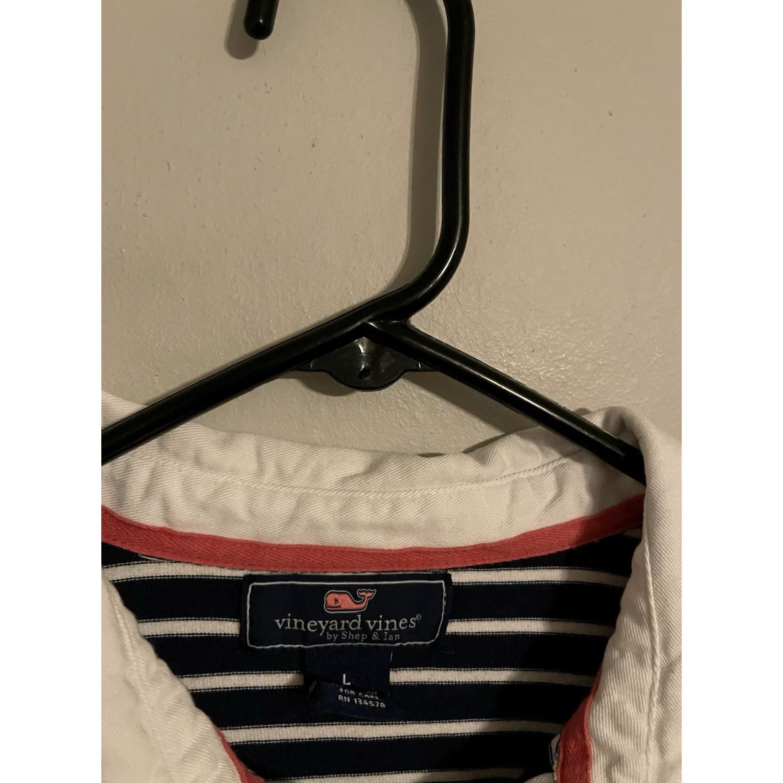 Vineyard Vines Vineyard Vines Blue Striped Polo Shirt Rugby Preppy Long Sleeve Men's Large Size US L / EU 52-54 / 3 - 3 Thumbnail
