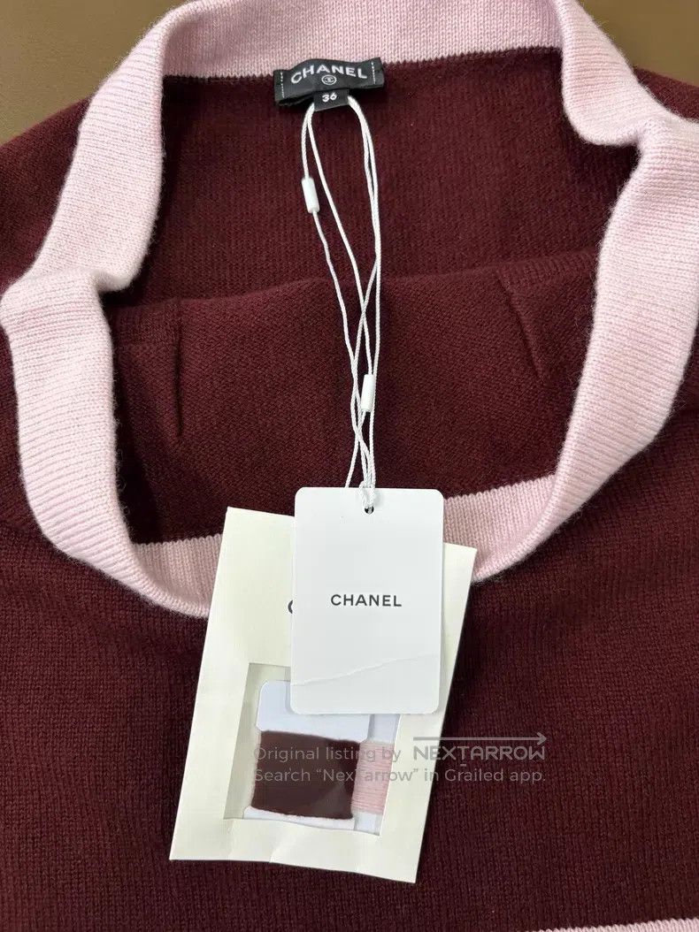 Chanel Chanel 25A brown and pink knitted short skirt Size 24" / US 00 / IT 34 - 5 Thumbnail