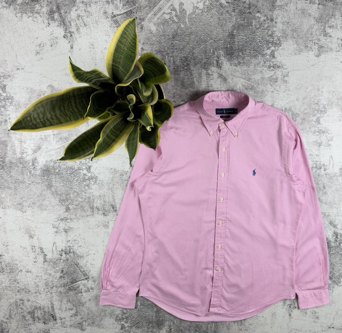 Polo Ralph Lauren Polo Ralph Lauren Rose Classic Blank Longsleeve Button Shirt Size US L / EU 52-54 / 3 - 1 Thumbnail