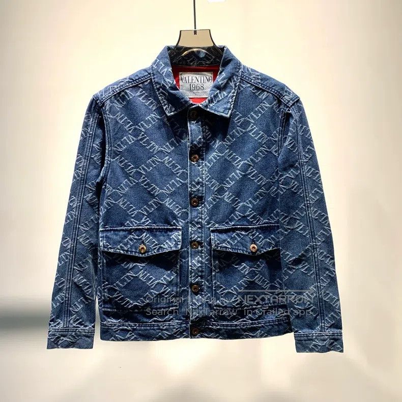 Valentino Valentino Embroidered denim jacket with a printed design Size US M / EU 48-50 / 2 - 1 Thumbnail