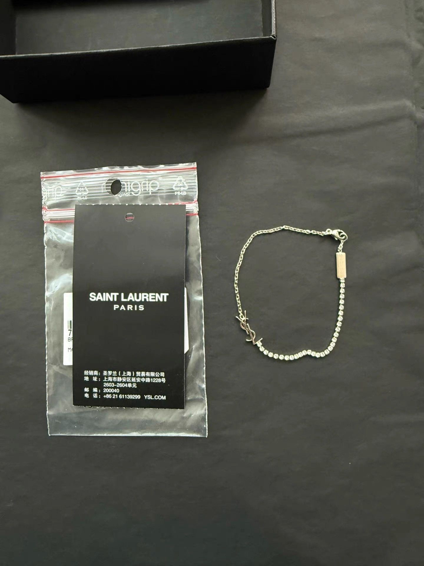 Saint Laurent Paris Saint Laurent Rhinestone Bracelet K33 Size ONE SIZE - 1 Thumbnail