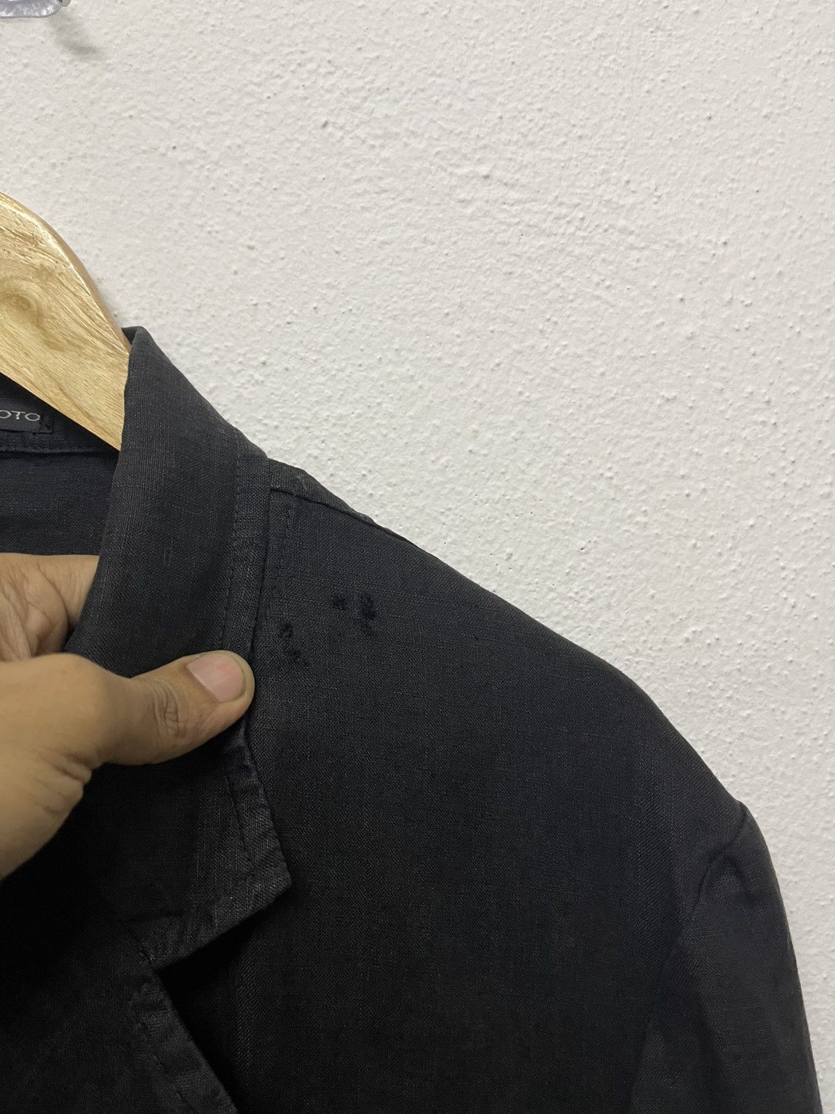 Yohji Yamamoto 80s YOHJI YAMAMOTO LINEN BLAZZER JACKET RARE Size L / US 10 / IT 46 - 7 Thumbnail