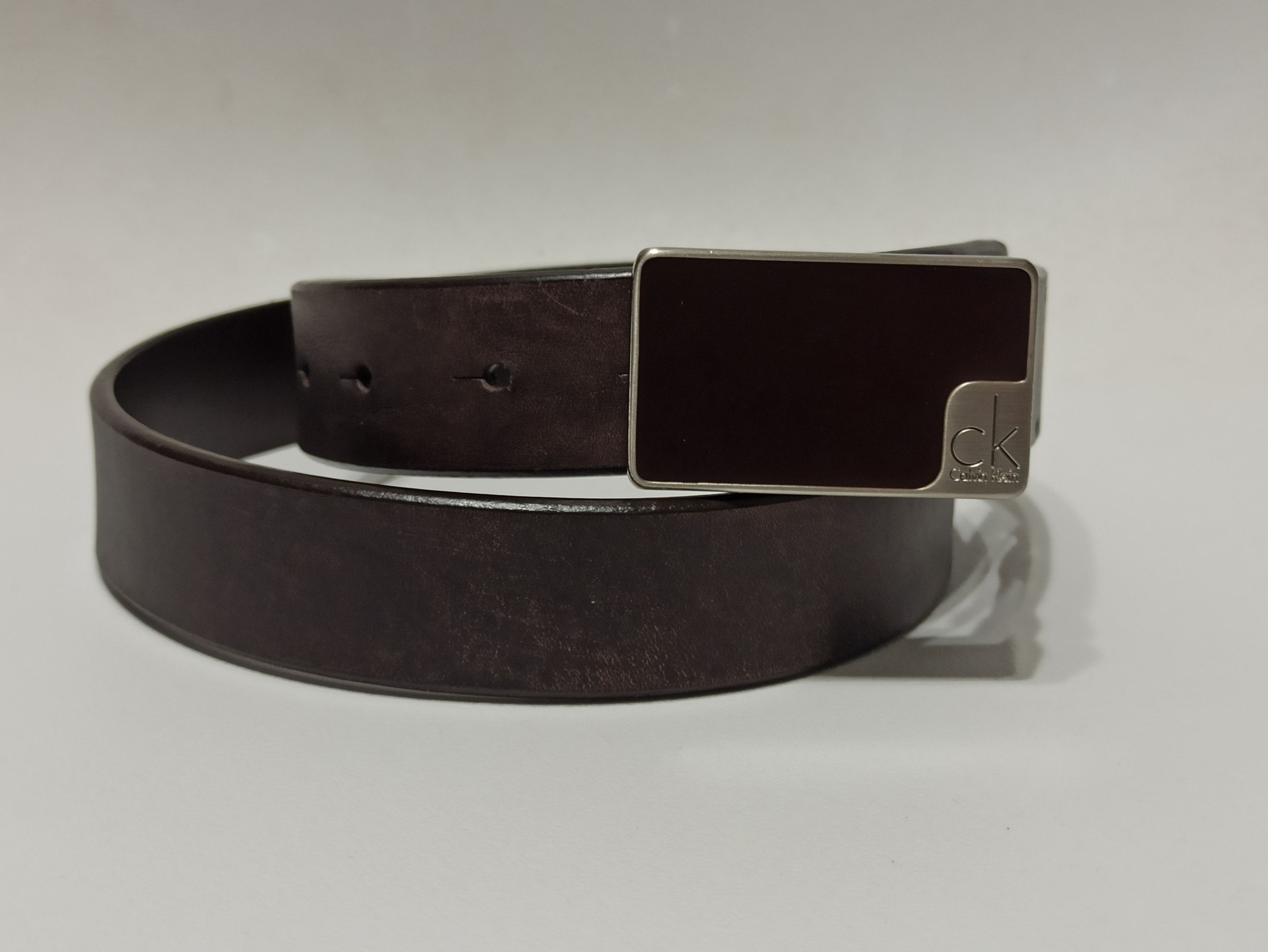 Calvin Klein × Vintage Calvin Klein Leather Belt Size ONE SIZE - 3 Thumbnail