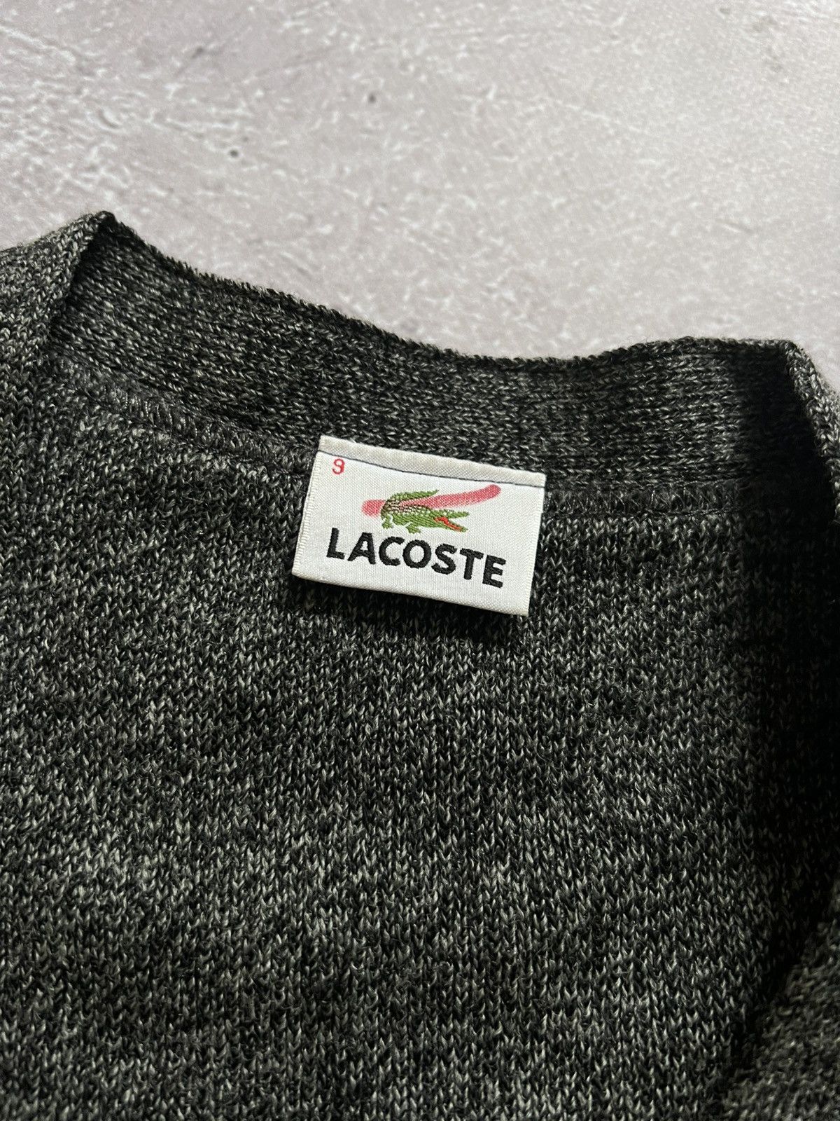 Lacoste Vintage Lacoste 1980s wool and acrylic knit cardigan, size 9 Size US XXL / EU 58 / 5 - 8 Thumbnail