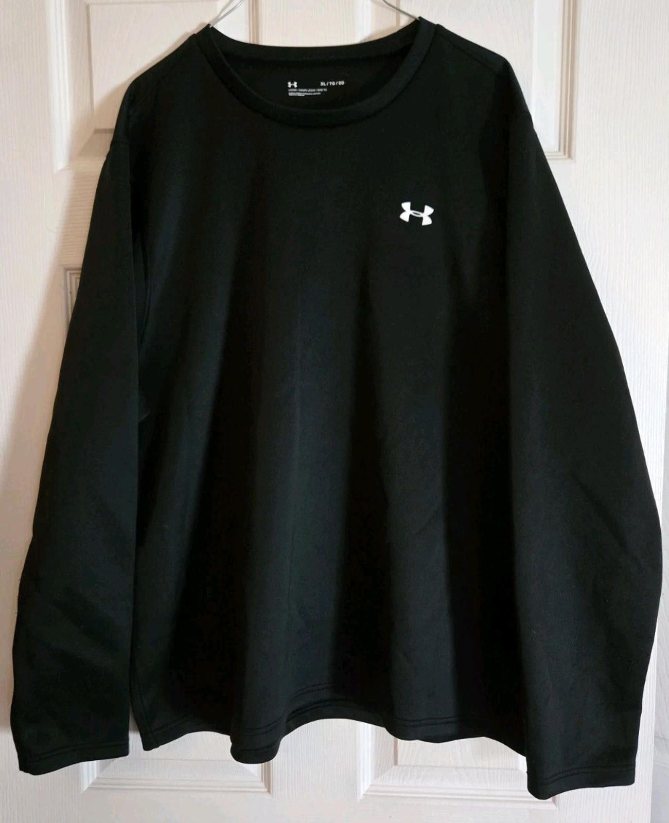 Under Armour Under Armour Shirt Mens XL Black Long Sleeve Top Logo Size US XL / EU 56 / 4 - 3 Thumbnail