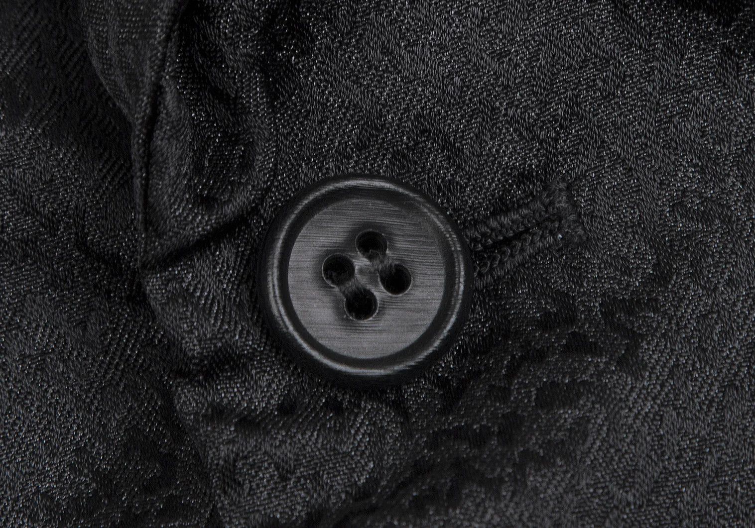 Comme des Garcons Homme Plus Jacquard Shawl Collar Long Jacket in Black Size S Size US S / EU 44-46 / 1 - 4 Thumbnail