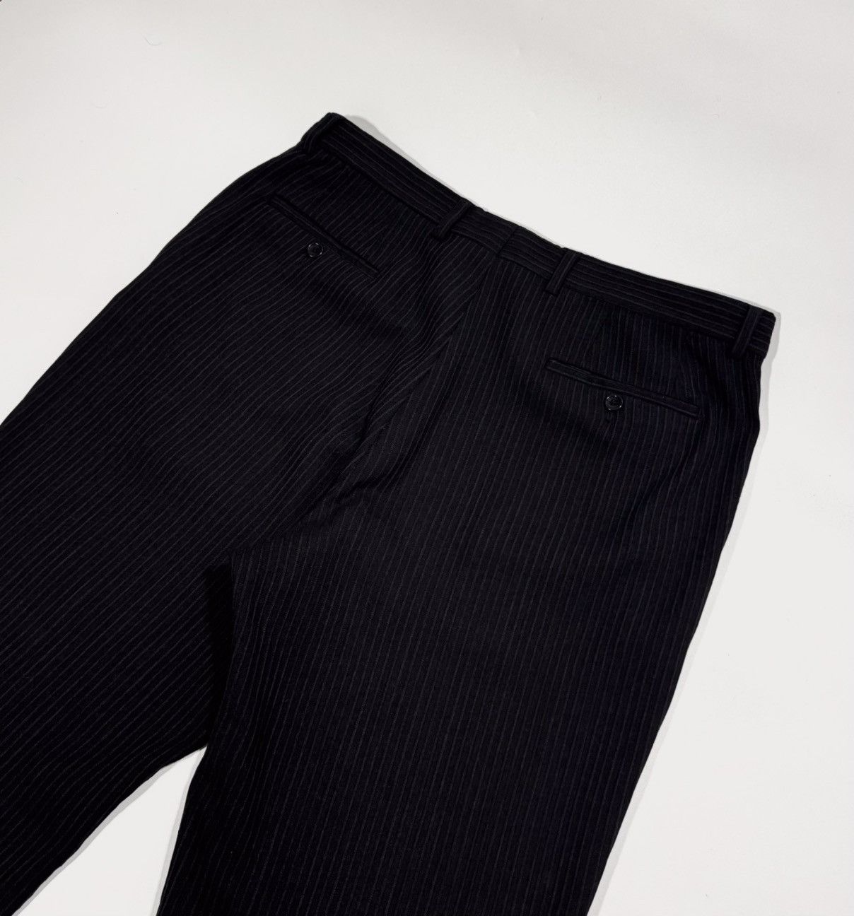 Armani Armani Collezioni Vintage Mens Striped Wool Trousers Sz 54R Size US 38 / EU 54 - 4 Thumbnail