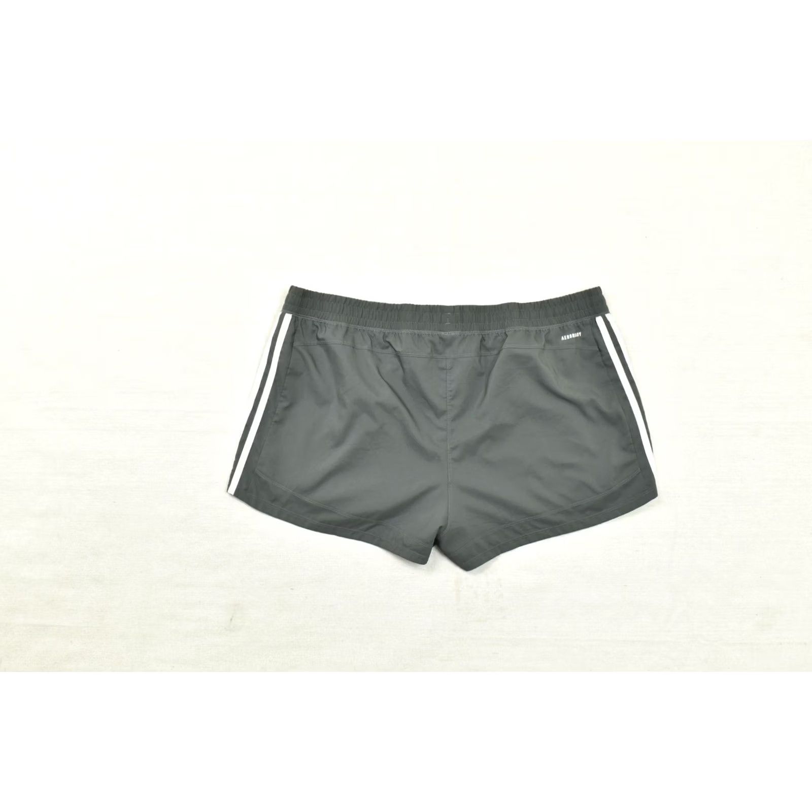 Adidas Adidas Women's 2XL Grey Pacer 3-Stripe Aeroready Training Shorts Running Gym Size 40" / US 18 - 7 Thumbnail