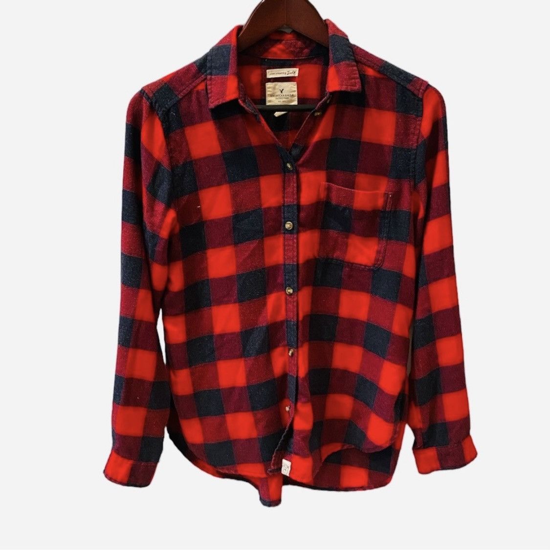 American Eagle Outfitters AEO American Eagle Buffalo Plaid Flannel Shirt S Size S / US 4 / IT 40 - 1 Thumbnail