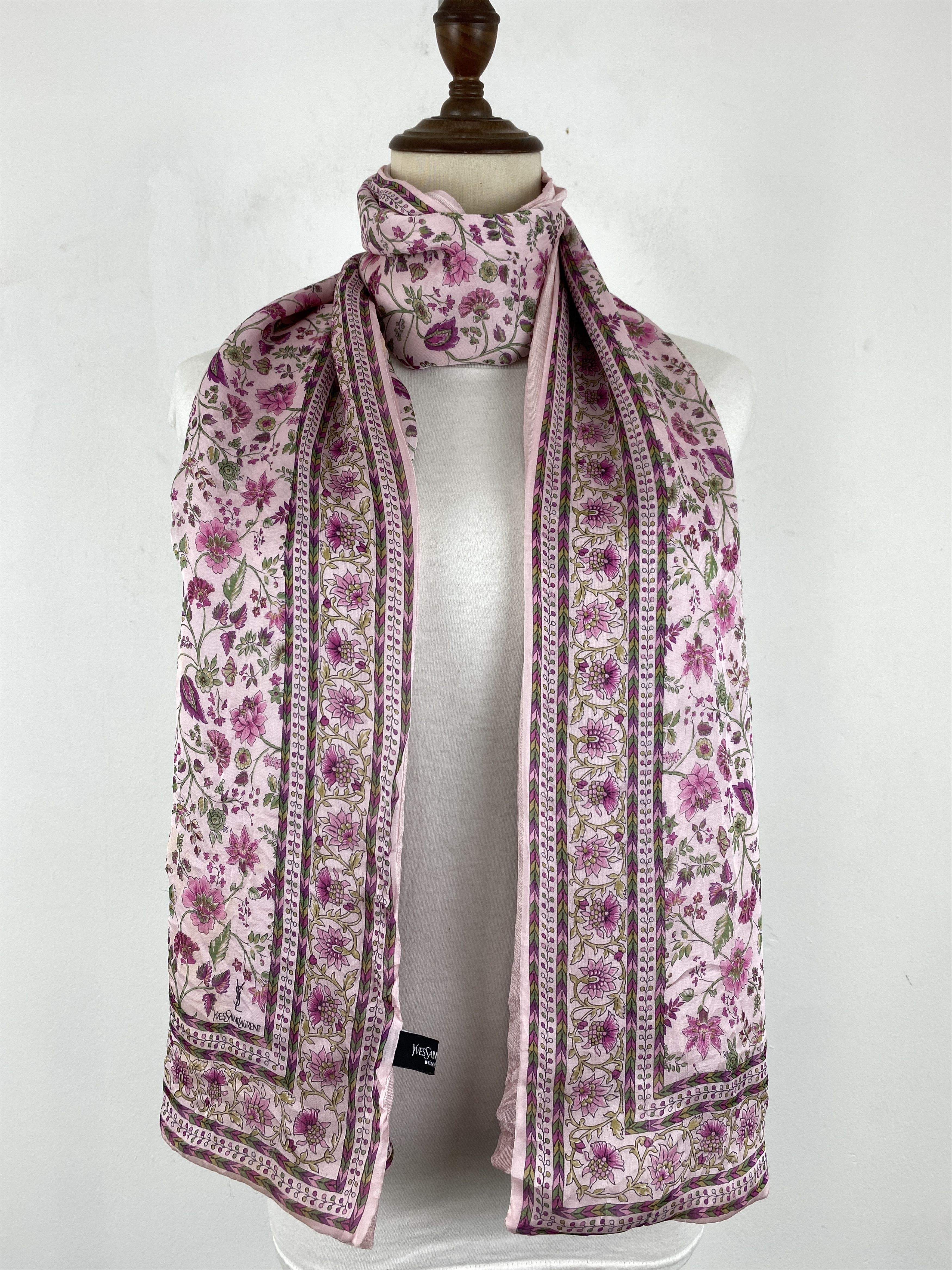 Yves Saint Laurent Foulards Silk Shawl Silk Scarf SN0013