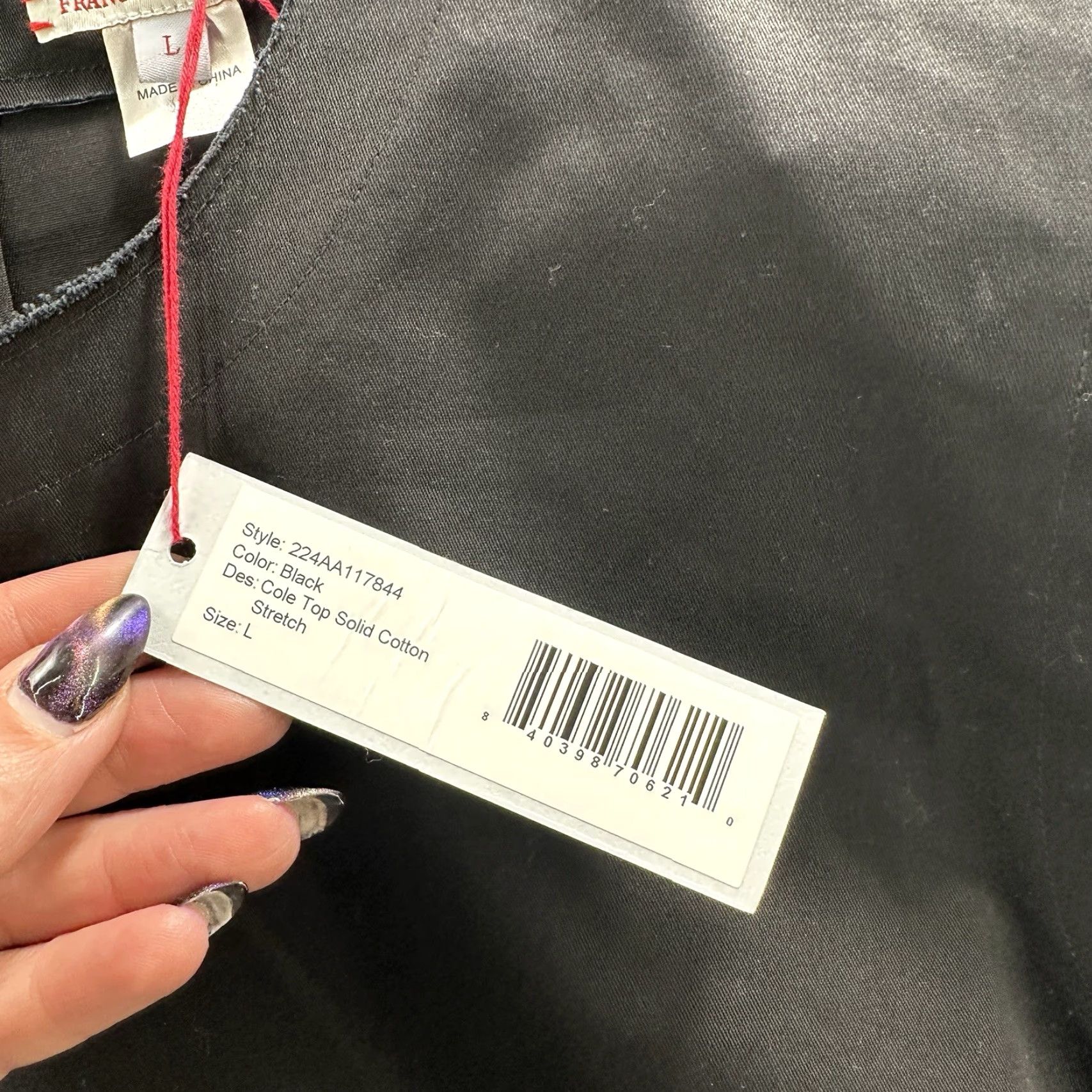 Valentino Frances Valentine Top Women L Black Sleeveless Tank Cotton Twill Zip Zipper Round Neck Vintage No? Wait Size L / US 10 / IT 46 - 7 Thumbnail