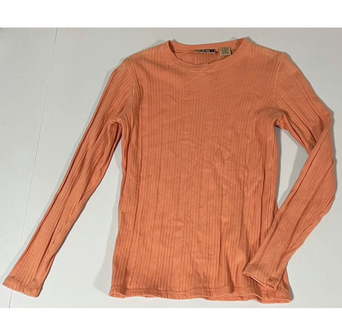 Ann Taylor Ann Taylor Orange Long Sleeve Crewneck T-Shirt Top Tee XS 🧡✨ Size XS / US 0-2 / IT 36-38 - 1 Thumbnail