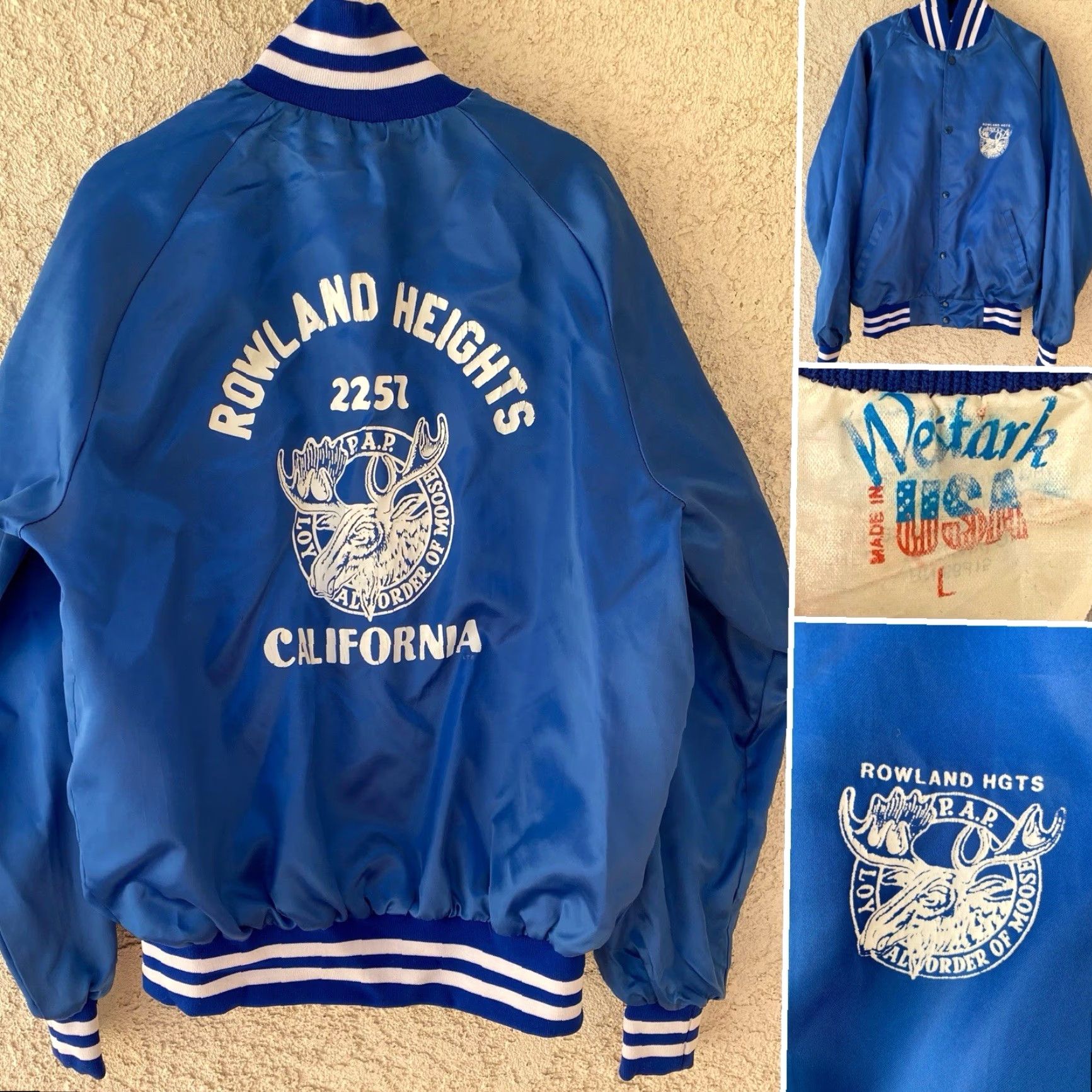 Vintage VINTAGE Westark Satin Bomber Jacket USA Made Blue L Men Size US L / EU 52-54 / 3 - 2 Thumbnail