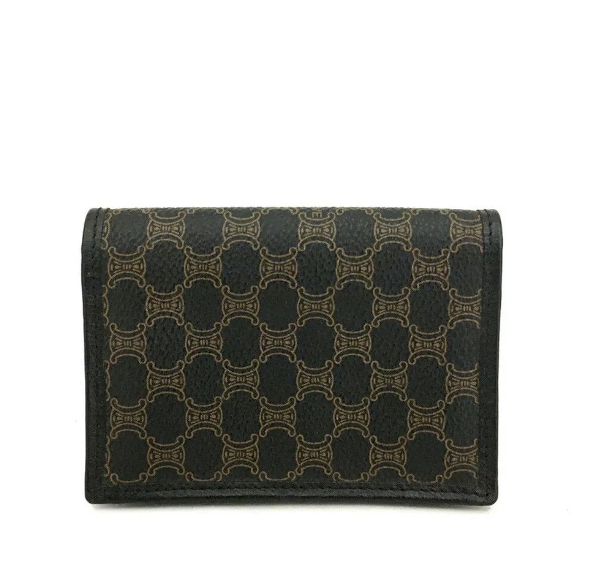 image of Celine Macadam Card Wallet in Black, Women's