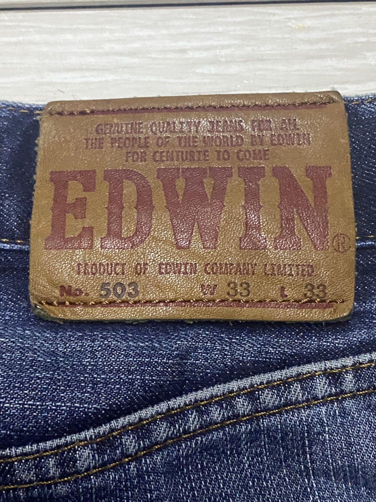 Edwin Vintage Edwin 503 Faded Mud Wash Distressed Loose Jeans Size US 32 / EU 48 - 10 Thumbnail