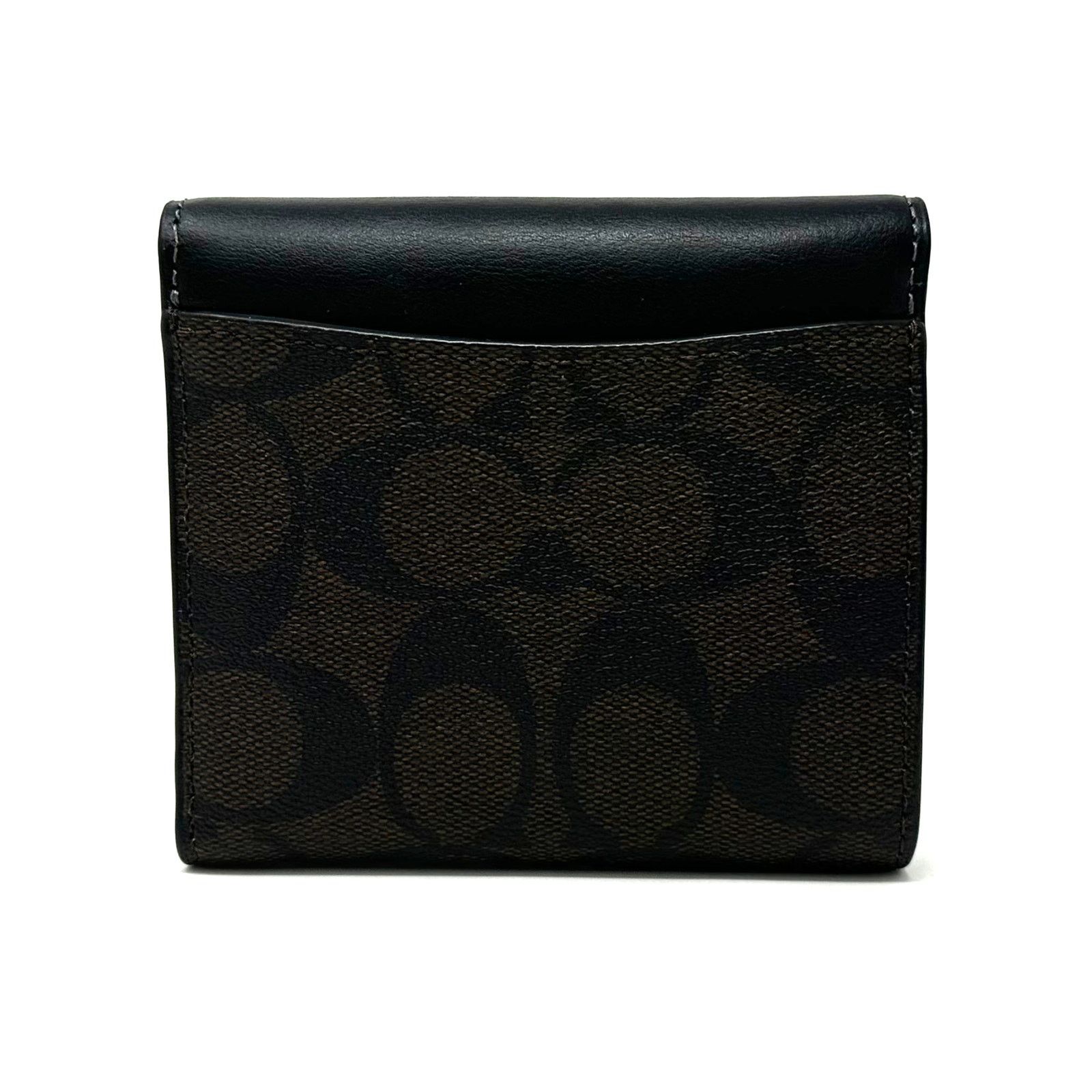 Coach Coach Small Trifold Wallet Brown Black Leather CE930 Size ONE SIZE - 3 Thumbnail