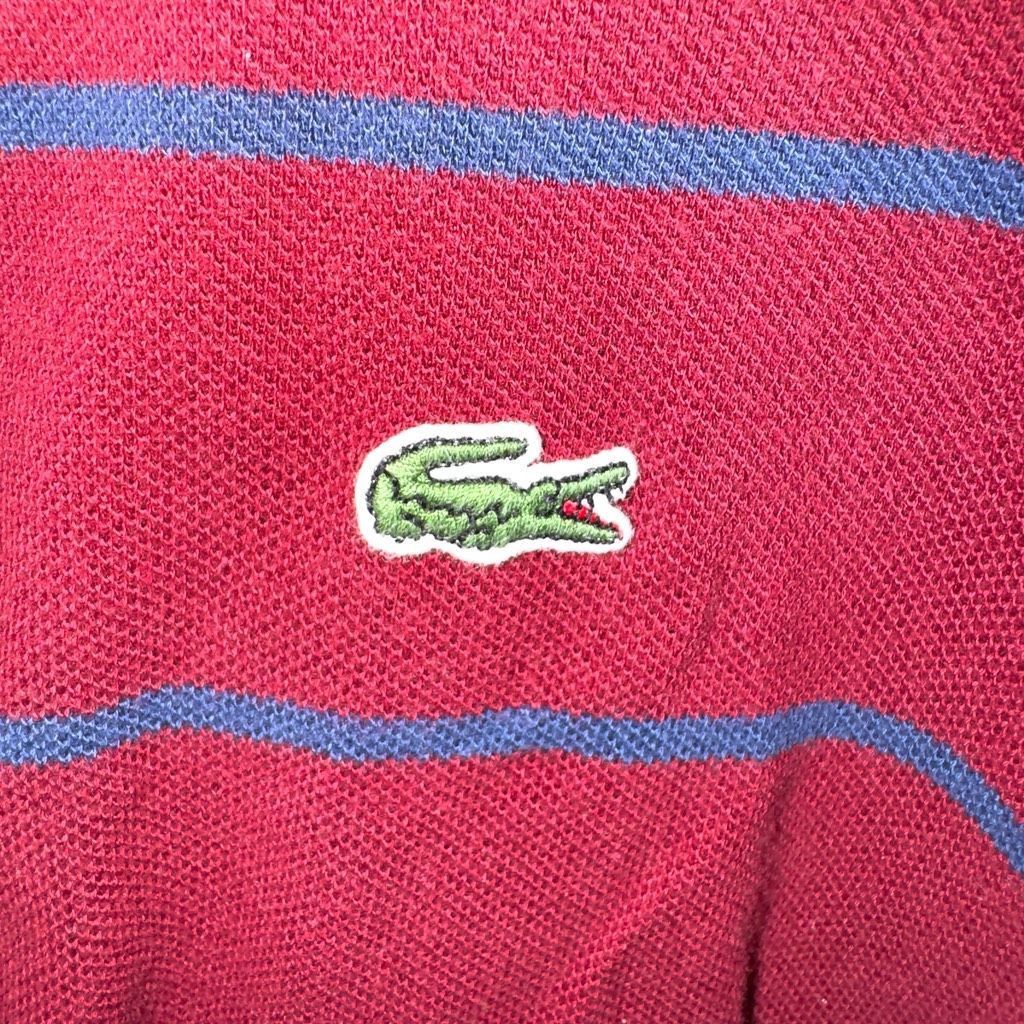 Lacoste Red & Navy Lacoste Slim Fit Waffle Knit Shirt Size L Size US L / EU 52-54 / 3 - 3 Thumbnail
