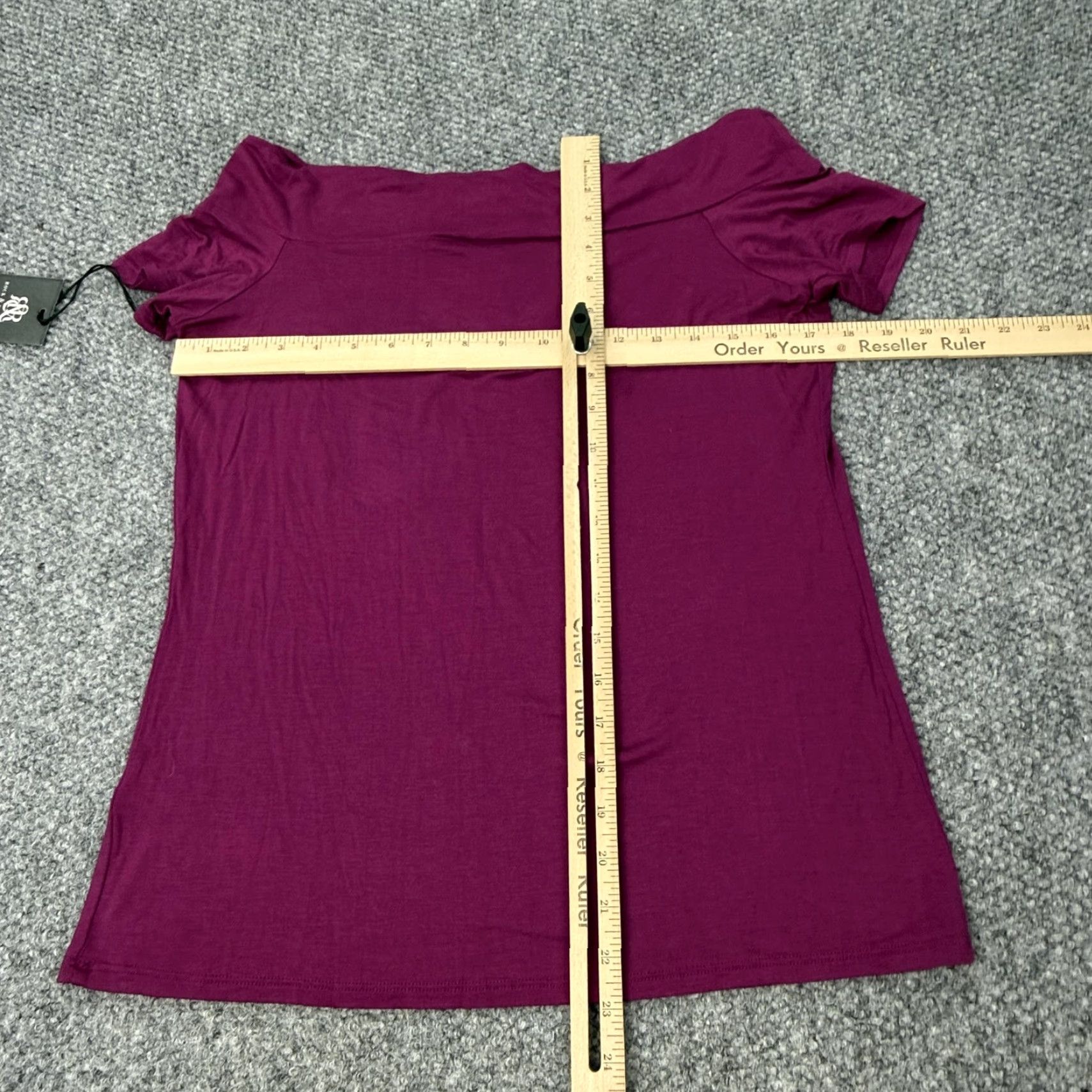 Vintage Rock & Republic Shirt Womens Medium Purple Off Shoulder Lattice Cutout Size M / US 6-8 / IT 42-44 - 5 Thumbnail