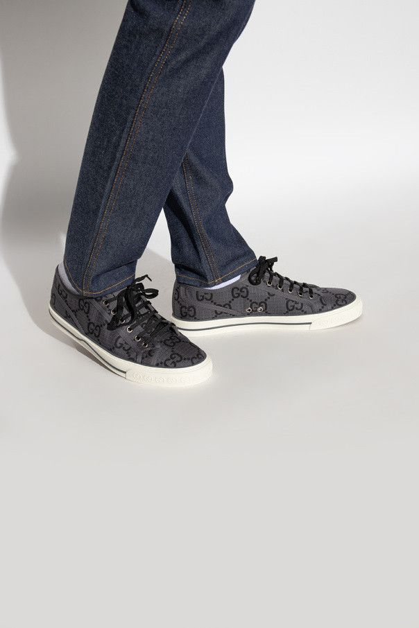 Gucci o1s1wg110325 Men's Gucci Tennis 1977 Sneakers Grey & Black Size US 15 / EU 48 - 2 Thumbnail