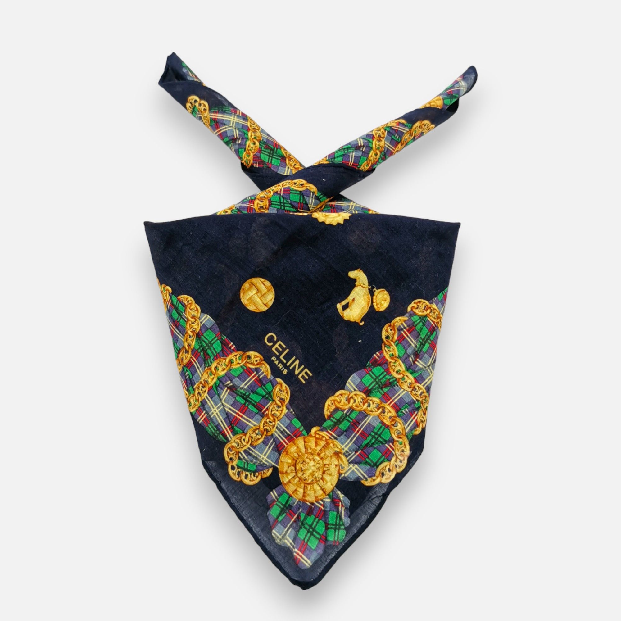 Celine Vintage CELINE Handkerchief Pocket Square Bandana Size ONE SIZE - 1 Thumbnail