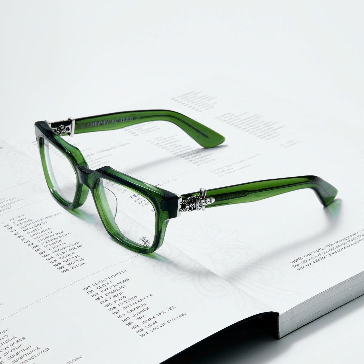 Chrome Hearts CHROME HEARTS VAGILLIONAIRE II DARK OLIVE GLASSES Size ONE SIZE - 1 Thumbnail