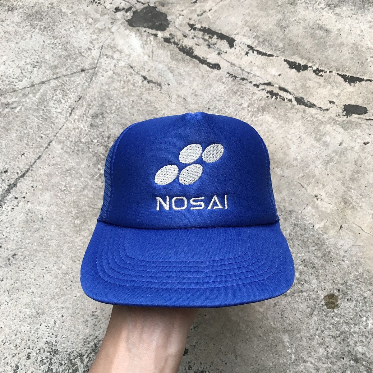 Japanese Brand Rare Vintage NOSAI Japan Blue Trucker Hat Size ONE SIZE - 1 Thumbnail