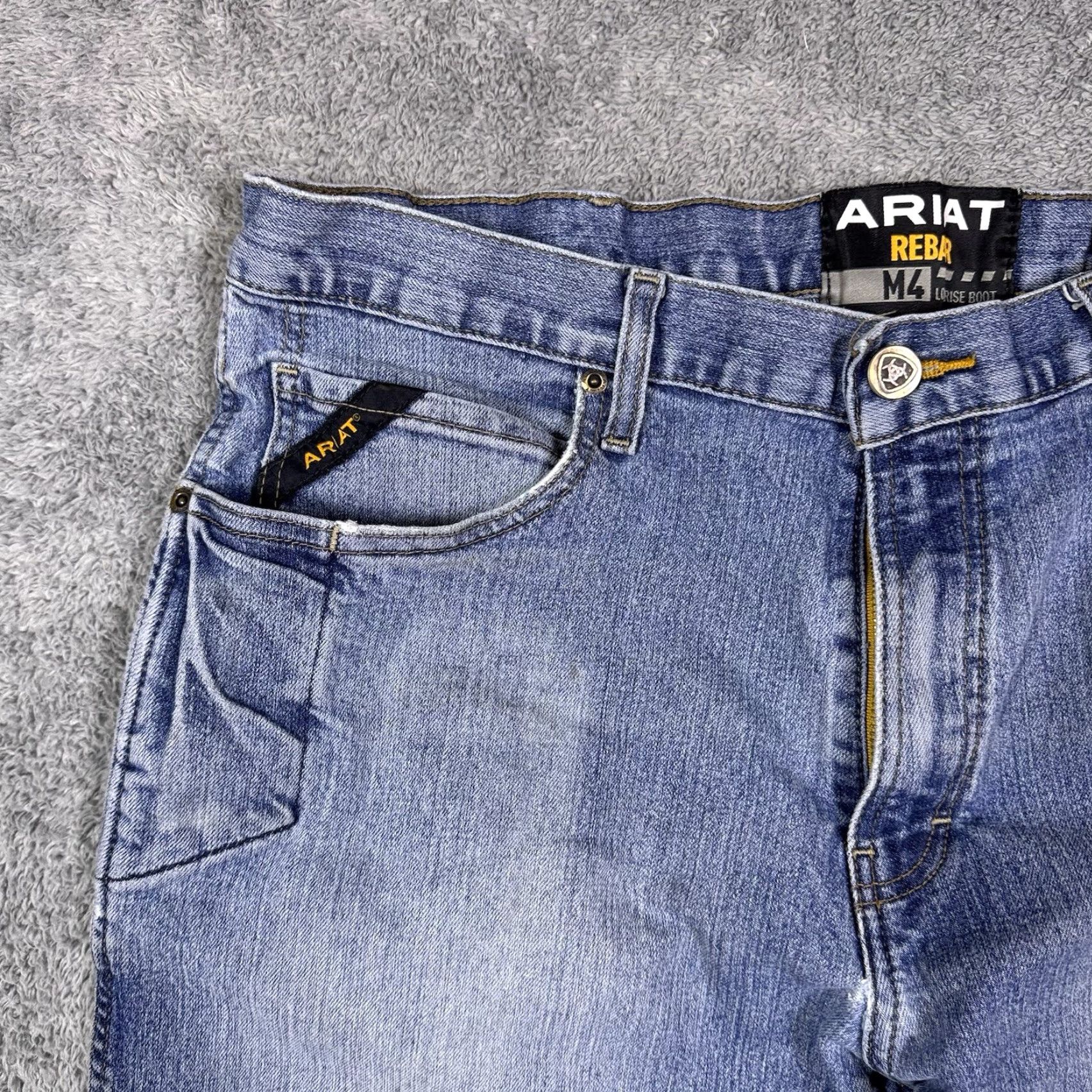Ariat Ariat Jeans Mens 38x36 Rebar M4 Relaxed DuraStretch Basic Low Rise Boot 10021854 Size US 38 / EU 54 - 5 Thumbnail