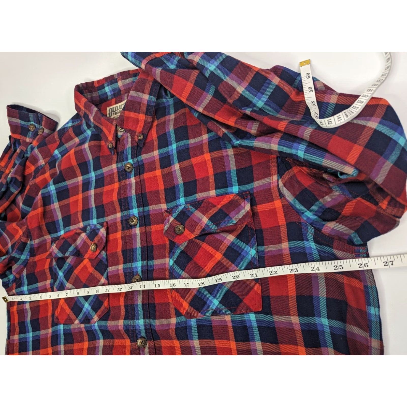 Vintage Duluth Free Swingin Wicking Red Blue Plaid Flannel Long Sleeve Mens XL Tall Shirt Size US XL / EU 56 / 4 - 6 Thumbnail