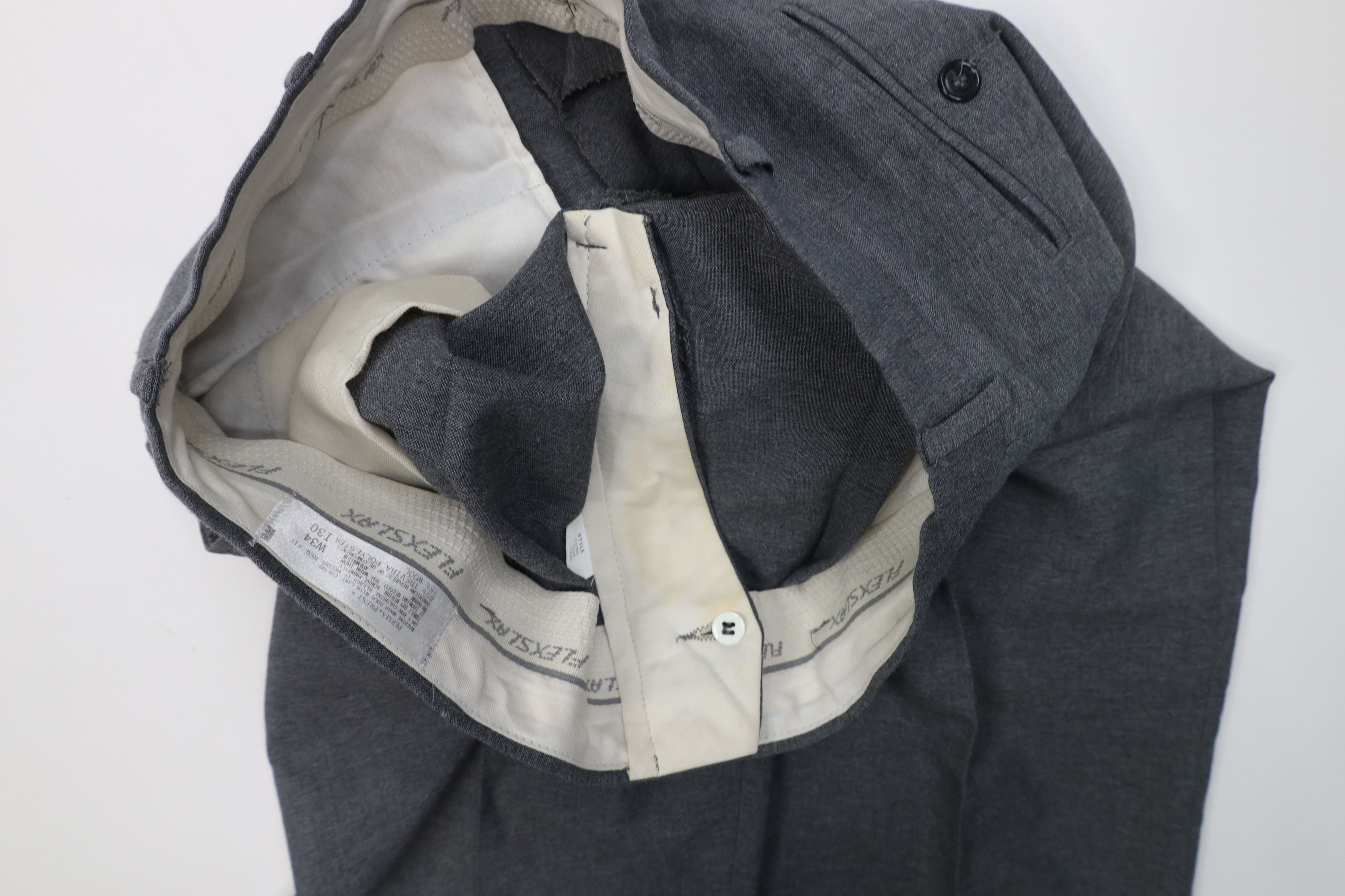 Vintage Vintage 70s Streetwear Knit Wide Leg Chino Pants USA Gray Size US 34 / EU 50 - 7 Thumbnail
