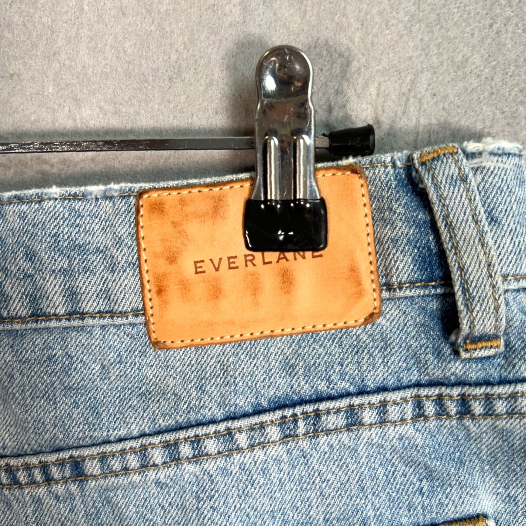 Everlane Everlane Denim Reconstructed Skirt Womens Size 27 Blue Frayed Hem Pockets Mini Short Casual Summer Spring Fall Size 27" / US 4 / IT 40 - 7 Thumbnail