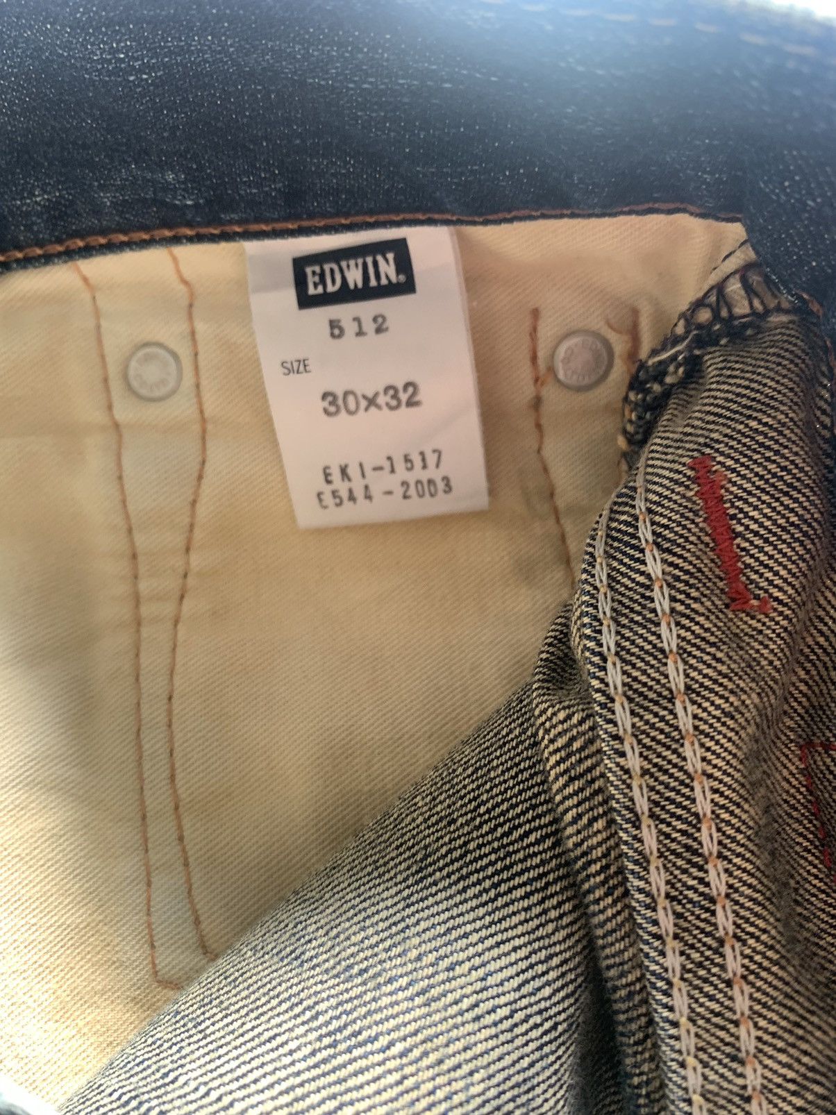 Edwin × Japanese Brand VINTAGE EDWIN 512 FLARE SELVEDGE DENIM JAPAN DISTRESSED Size US 32 / EU 48 - 7 Thumbnail