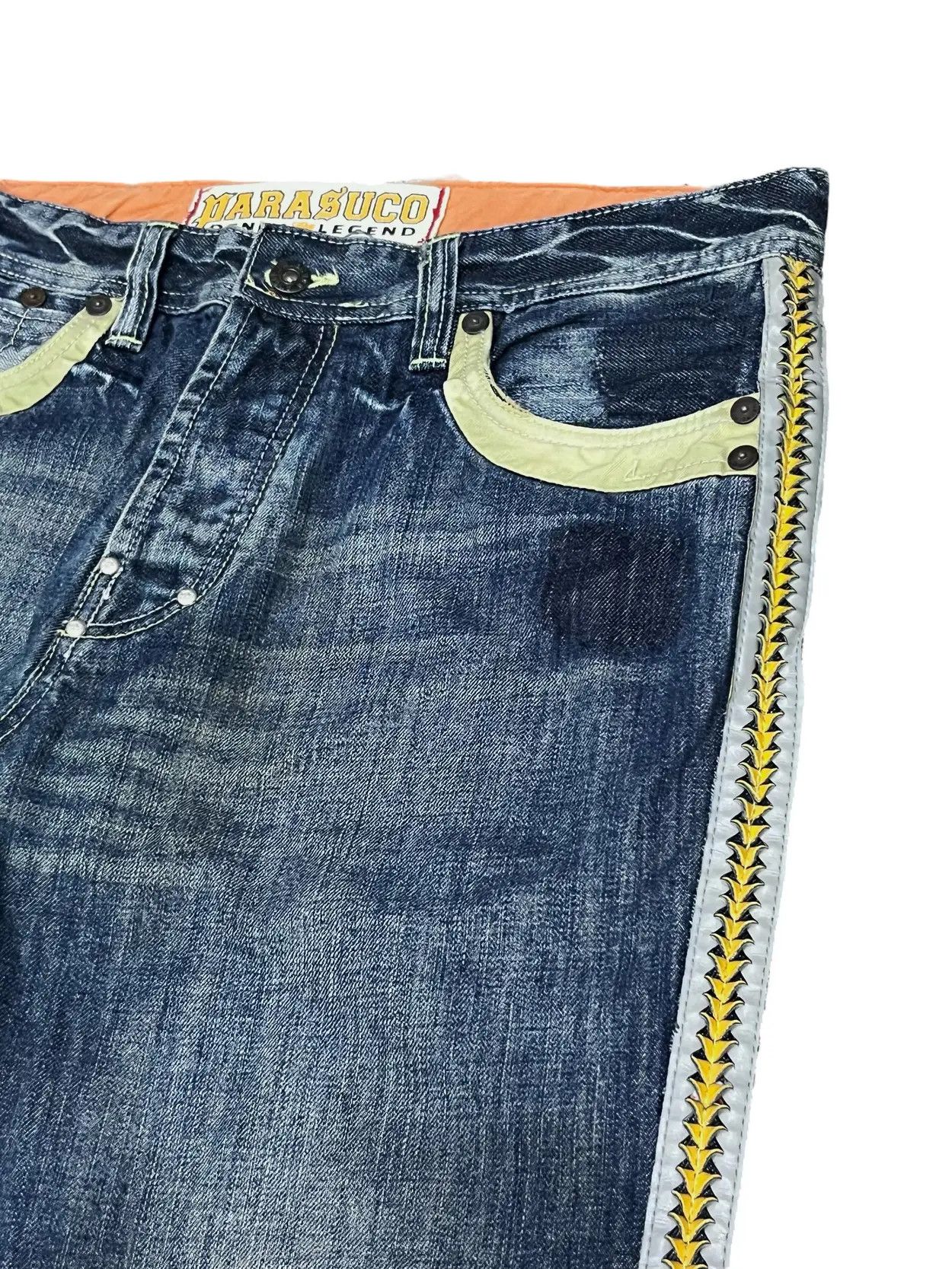 Parasuco PUNK FLARE🔥PARASUCO DENIM LEGEND Distressed Tribal Jeans💥 Size US 33 - 7 Thumbnail