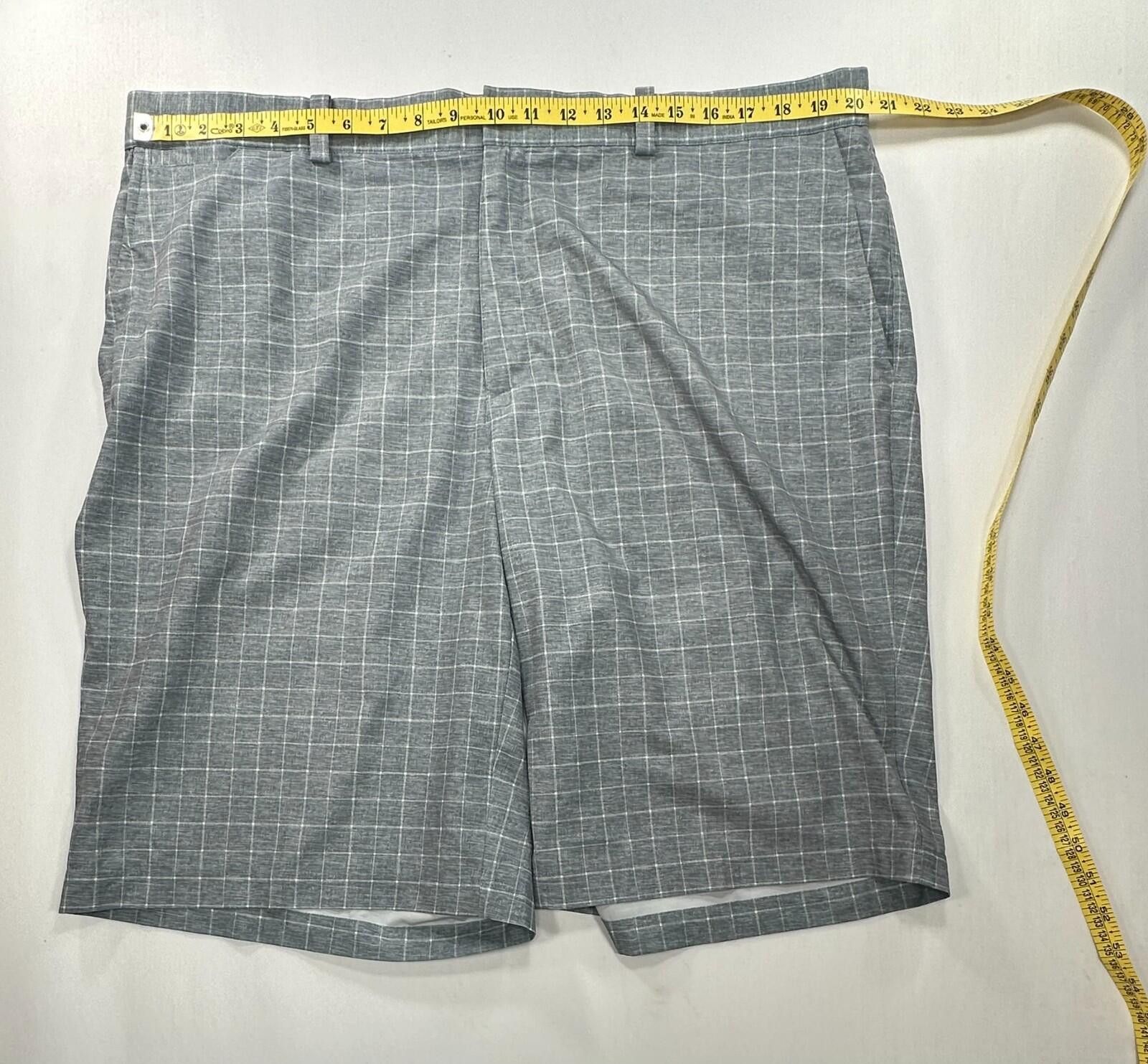 Nike Nike Golf Flat Front Dri-Fit Check Chino Shorts Gray Mens 40 Size US 40 / EU 56 - 3 Thumbnail