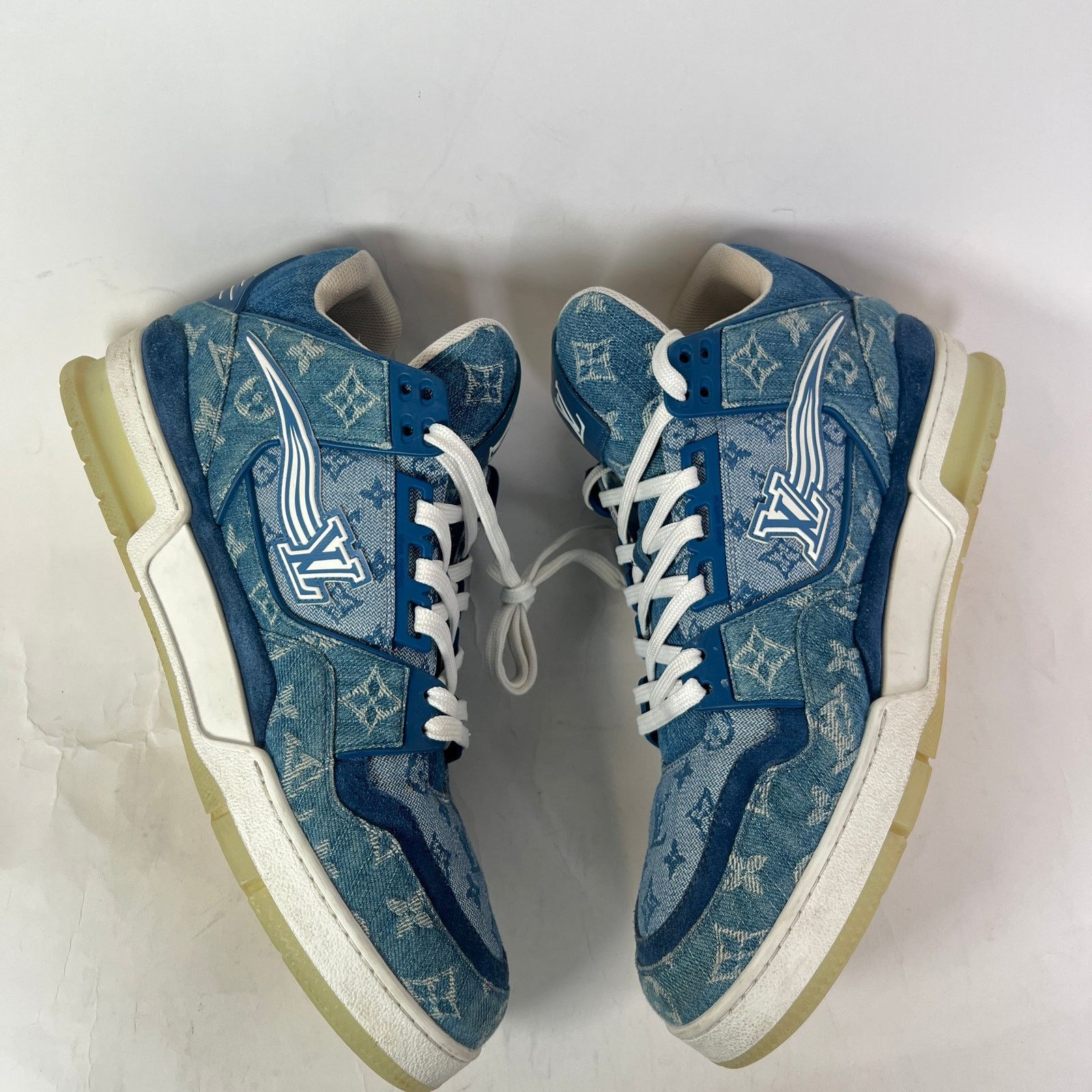 Louis Vuitton Louis Vuitton Monogram Denim High-Top LV Trainer Size US 10 / EU 43 - 5 Thumbnail