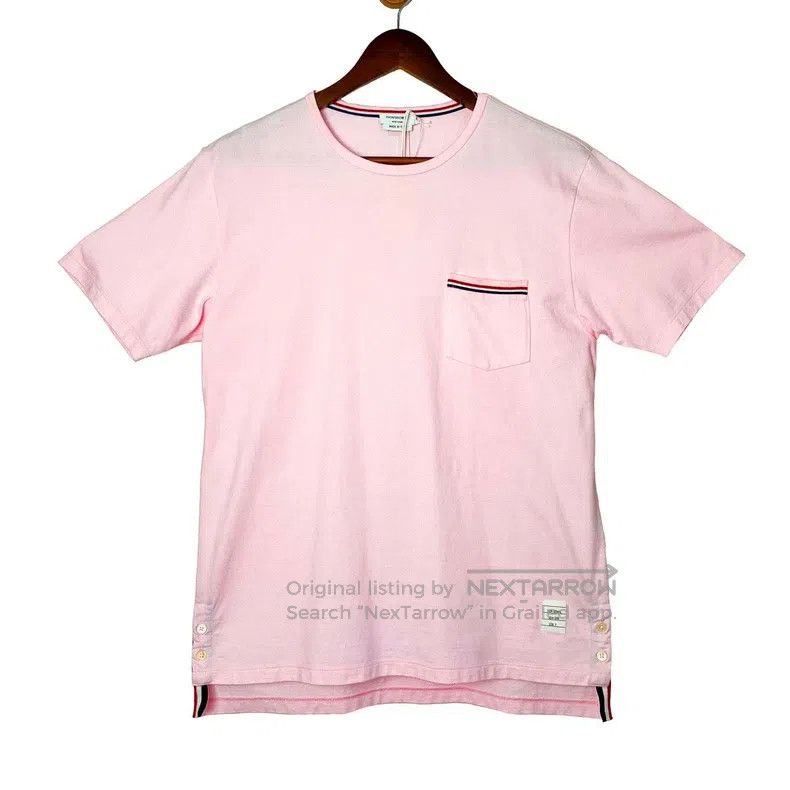 Thom Browne Thom Browne Cotton Crewneck Short-Sleeve T-Shirt Size US L / EU 52-54 / 3 - 1 Thumbnail