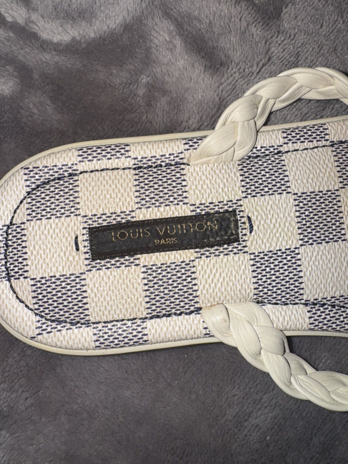 Louis Vuitton Louis Vuitton Sandals Flip Flops Damier Azur Size US 7.5 / IT 37.5 - 5 Thumbnail